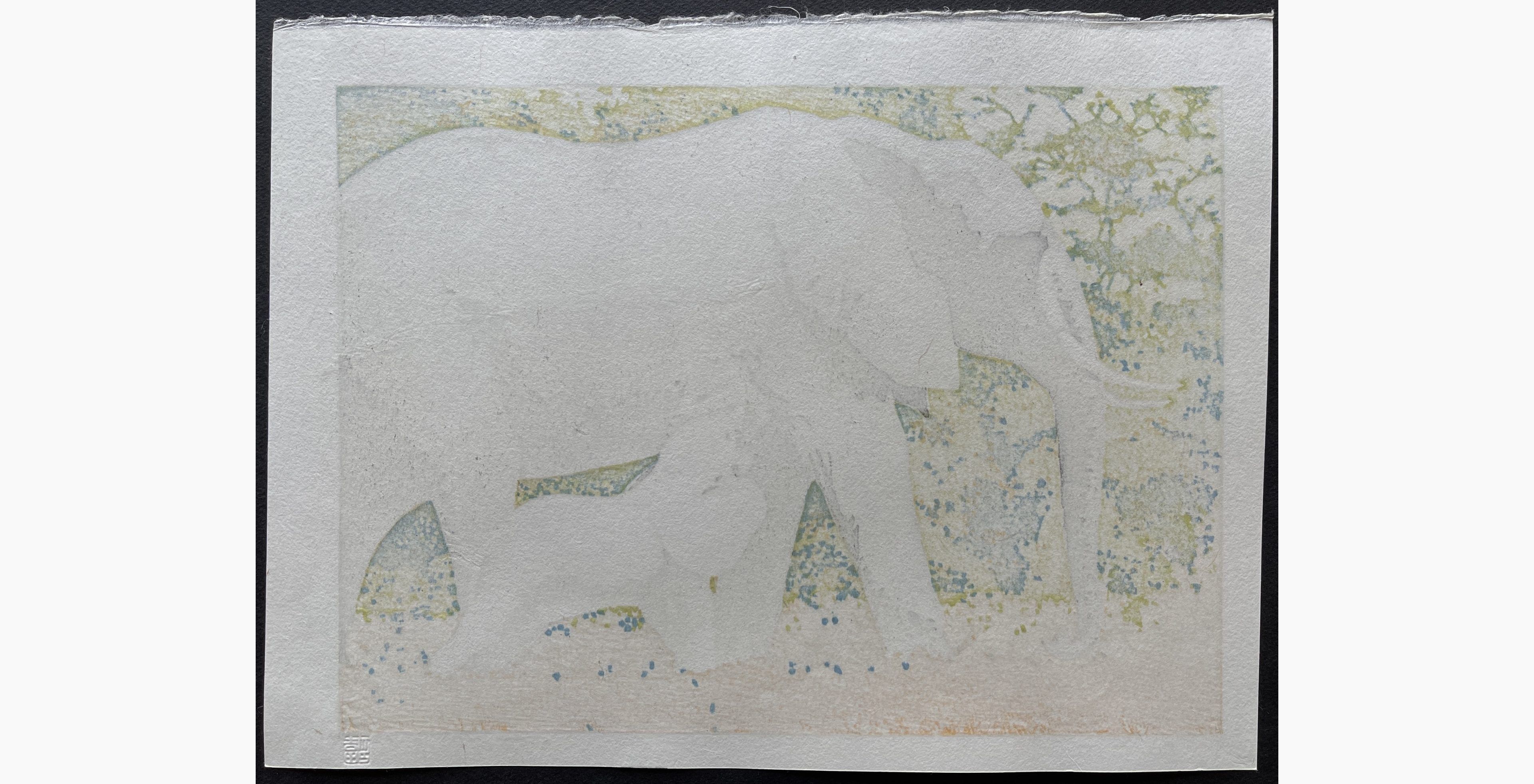 Japanese print - Toshi Yoshida - Elephants