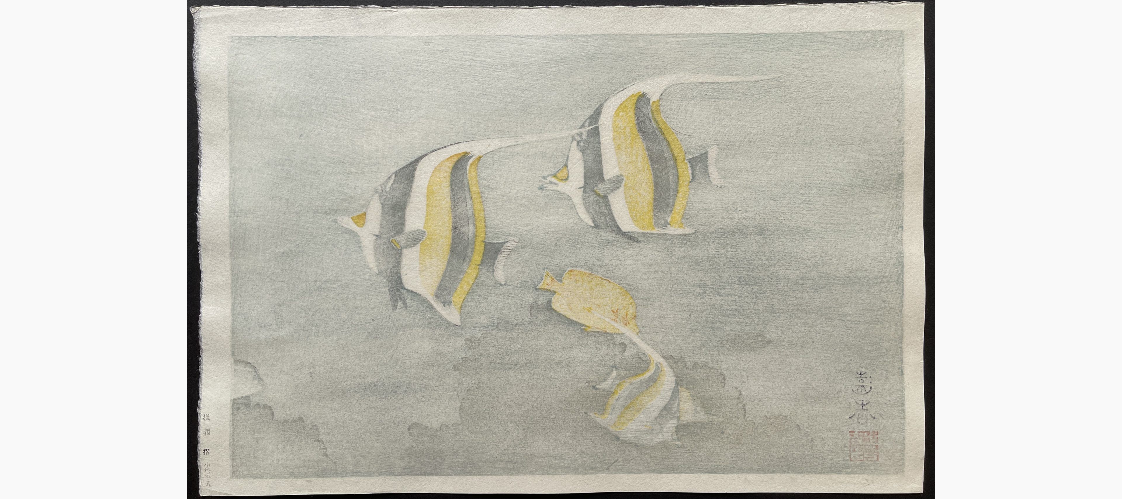 Japanese print - Toshi Yoshida - Hawaiian Fishes (A)