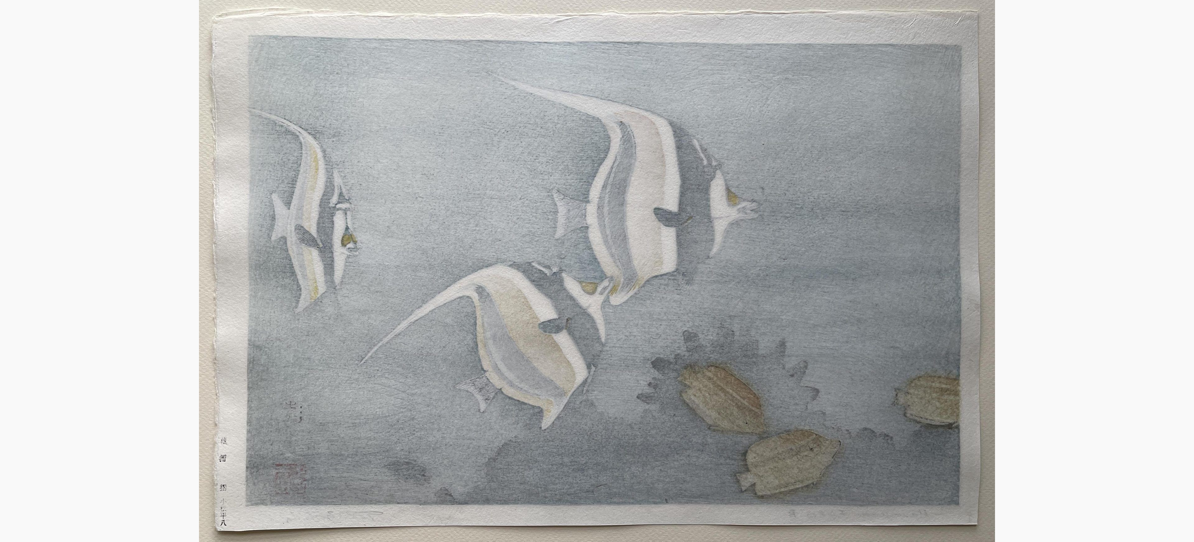 Japanese print - Toshi Yoshida - Hawaiian Fishes (B)