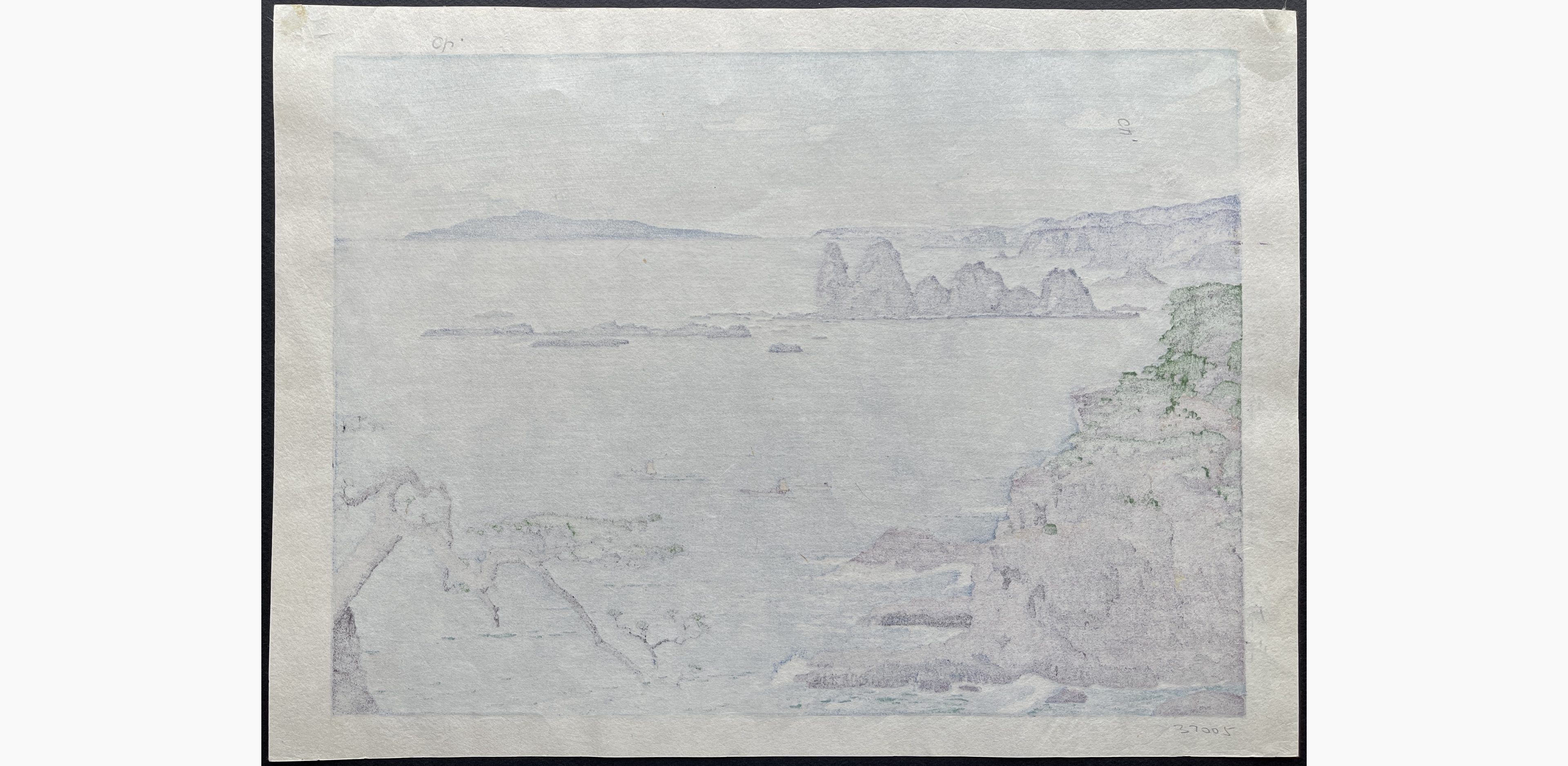 Japanese print - Toshi Yoshida - Irozaki, Day