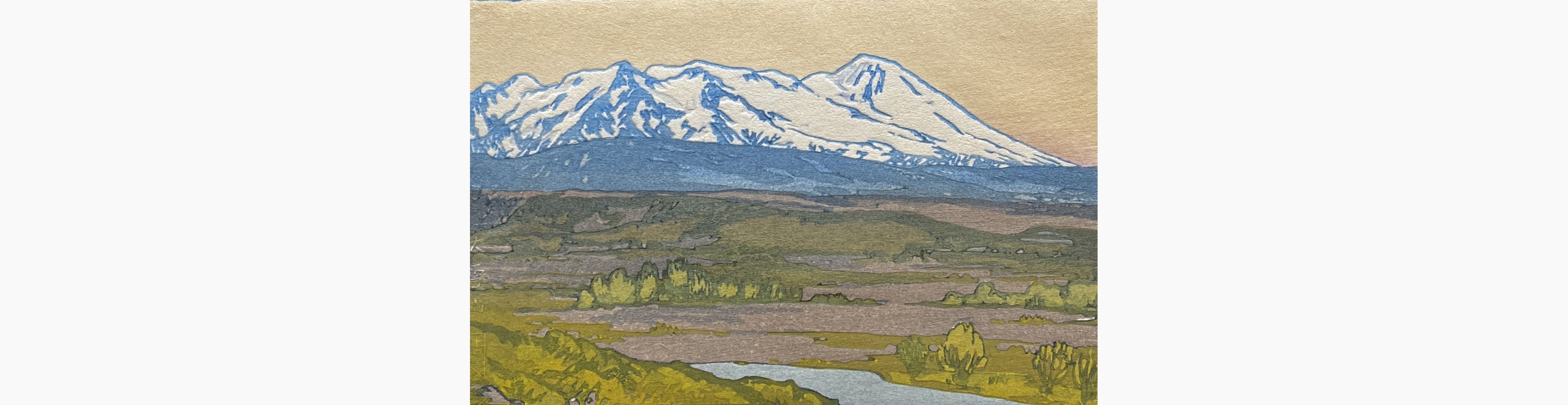Original woodblock print - Toshi Yoshida - Daisetsuzan