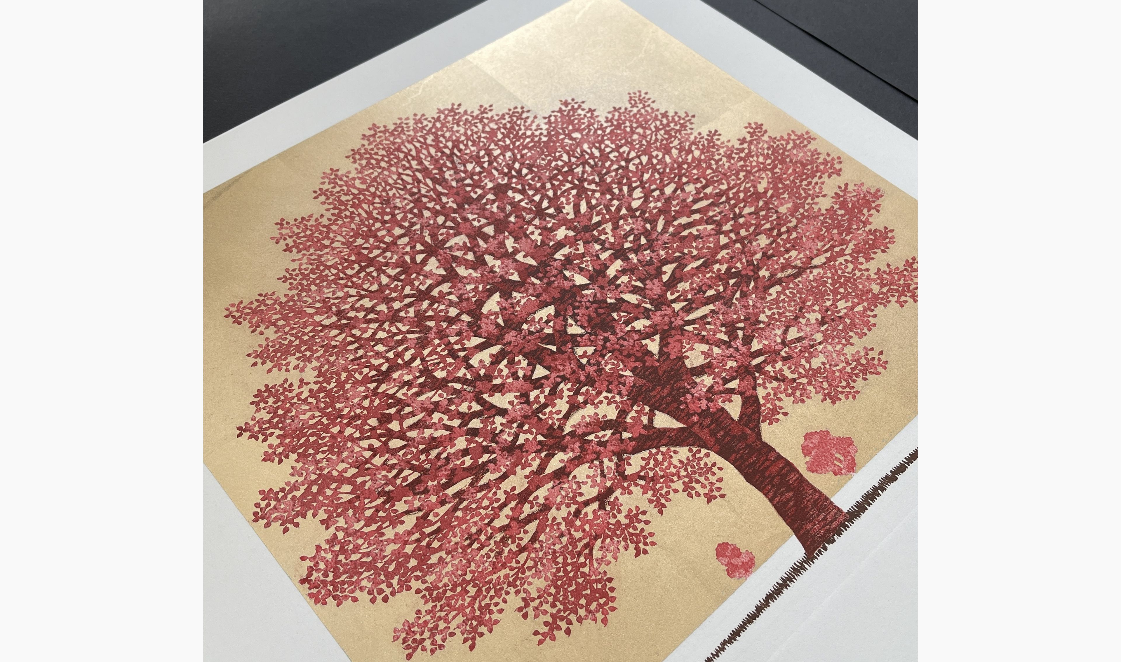 Japanese print - Hajime Namiki - Dogwood 10