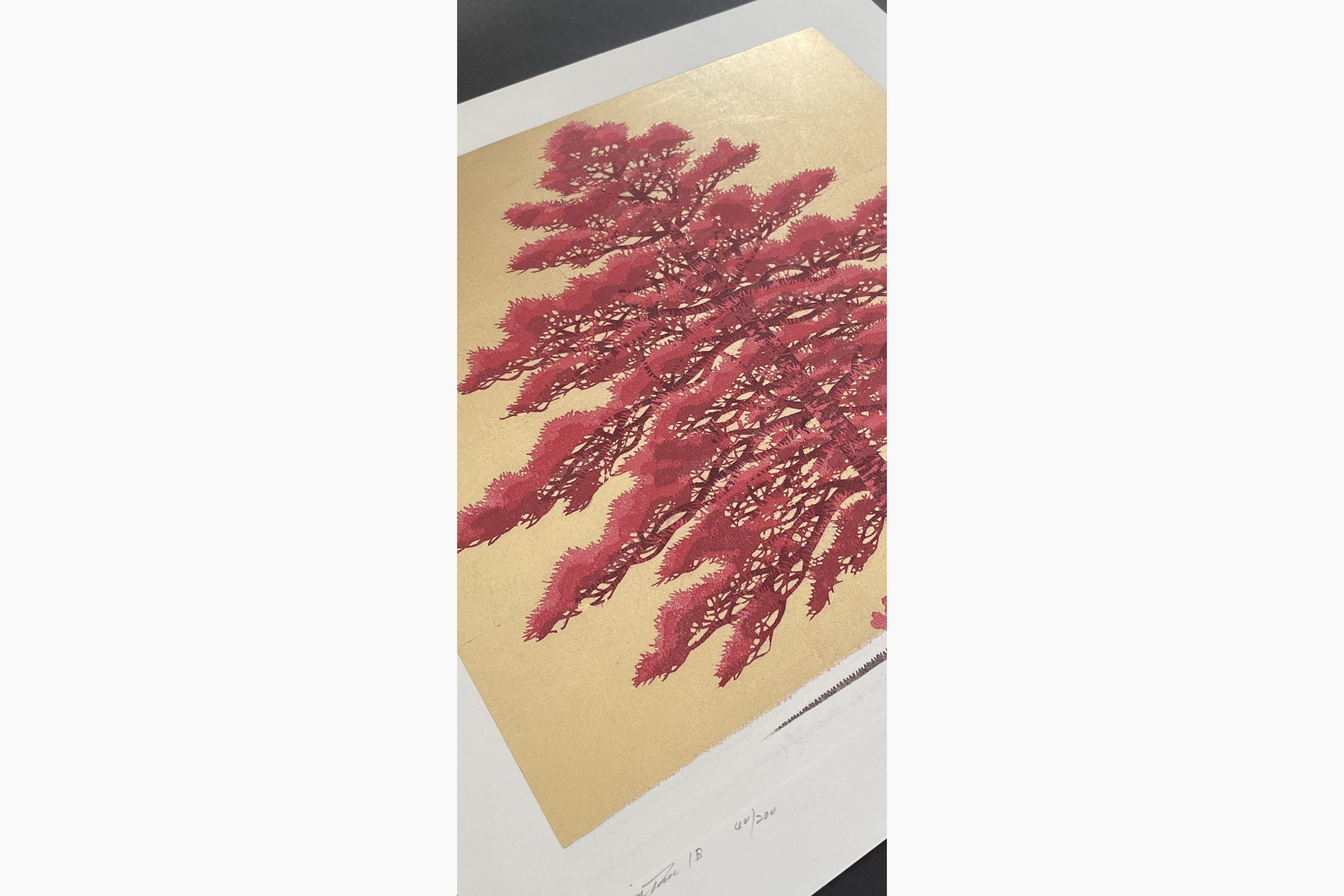 Japanese print - Hajime Namiki - Pine tree 1B