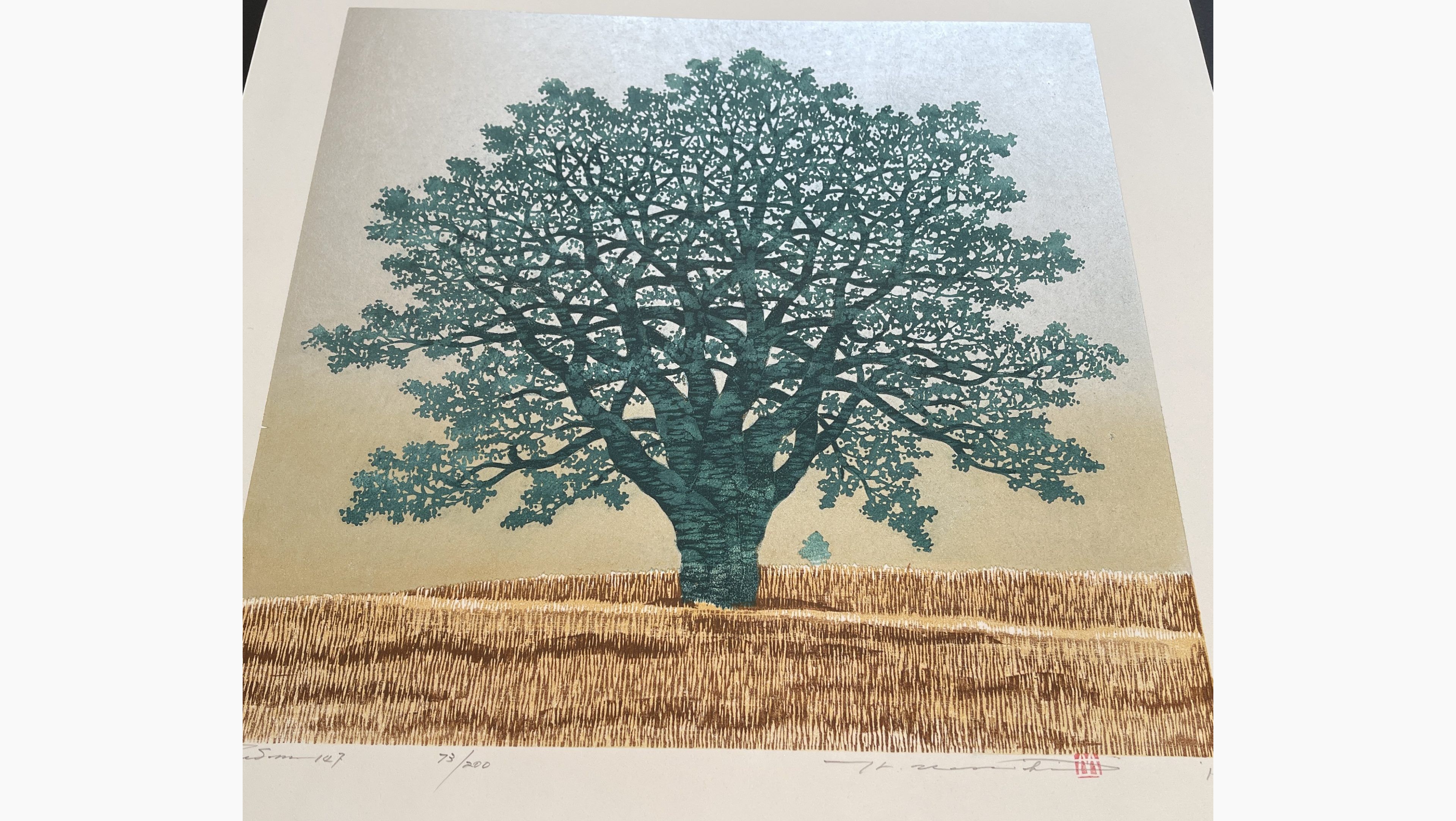 Japanese print - Hajime Namiki - Tree Scene 147