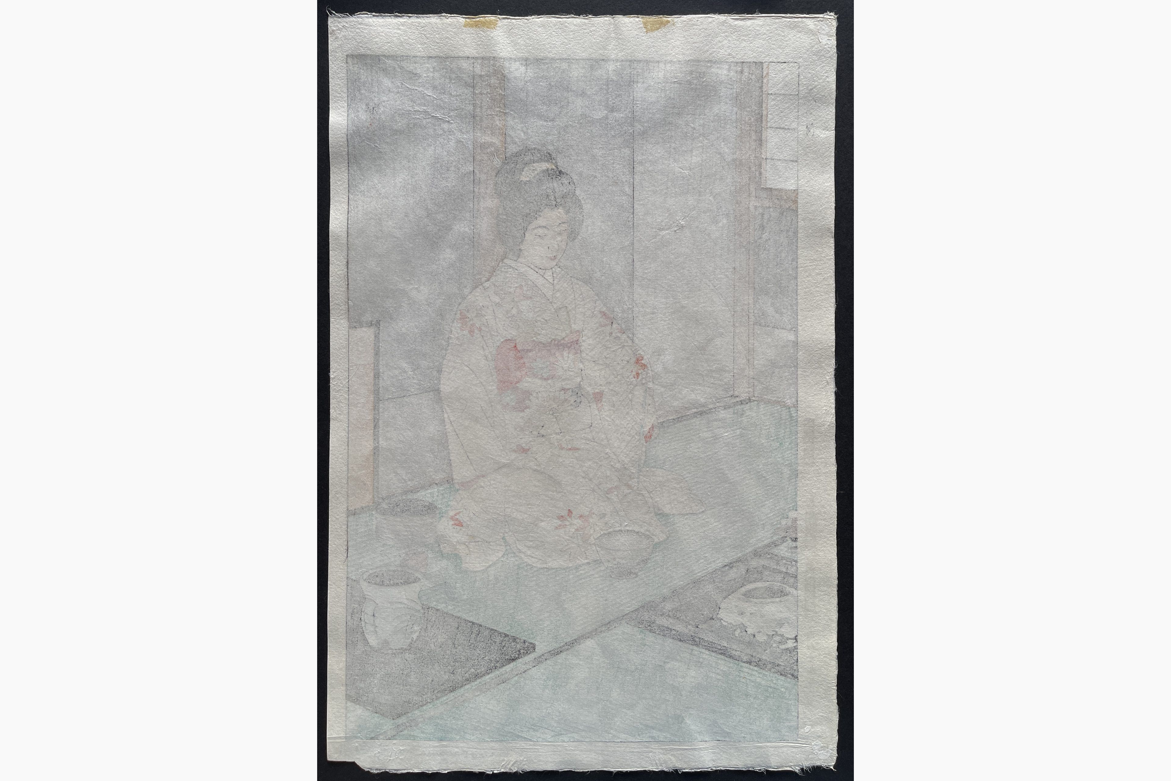 Japanese print - Kasamatsu Shiro - Tea Ceremony