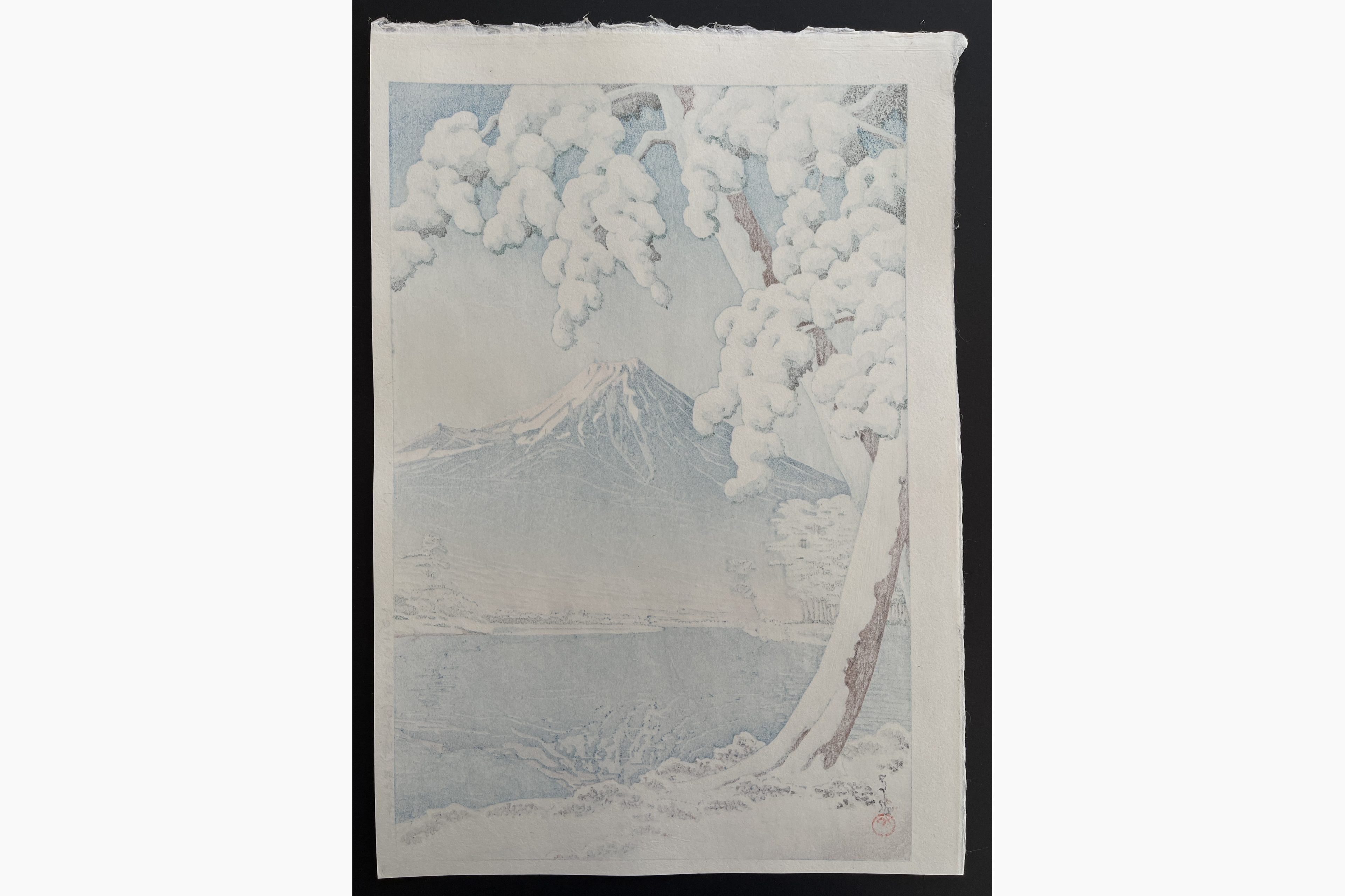 Japanese print - Kawase Hasui - Clearing after a Snowfall on Mount Fuji