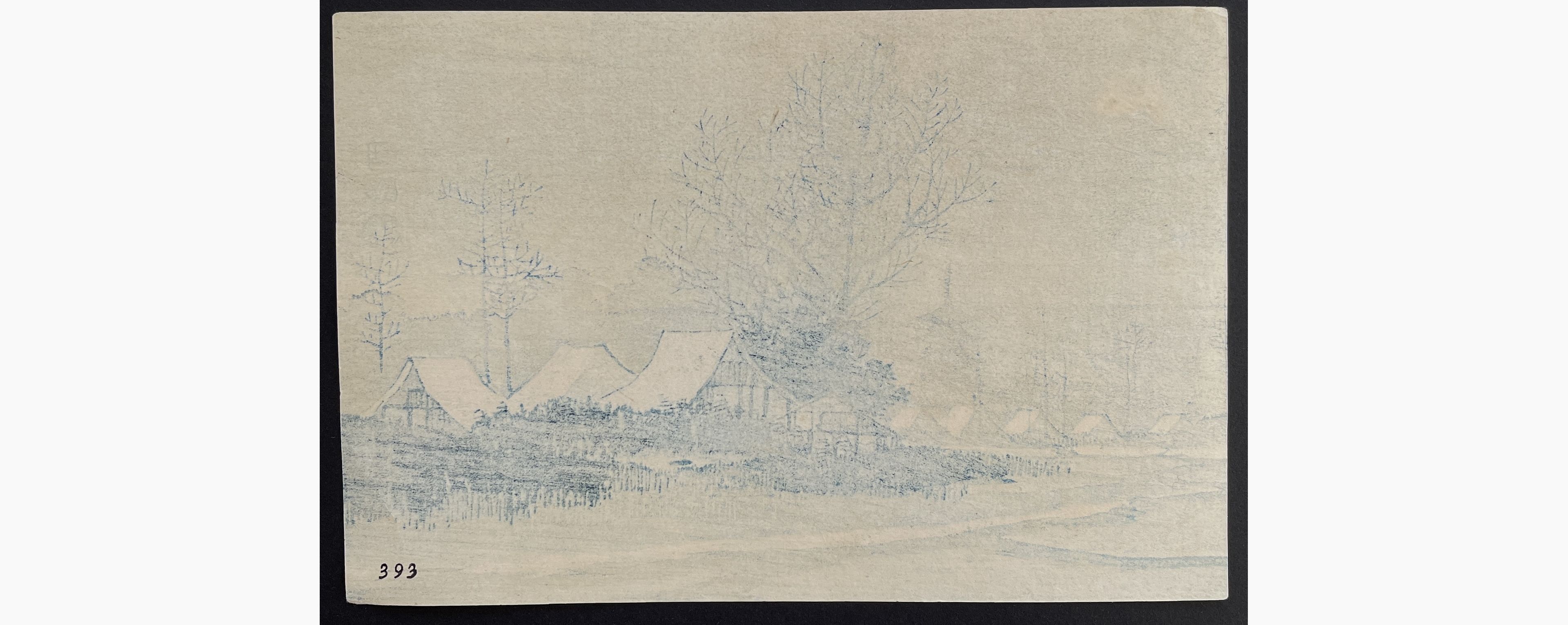 Japanese print - Uehara Konen - Snow Scene
