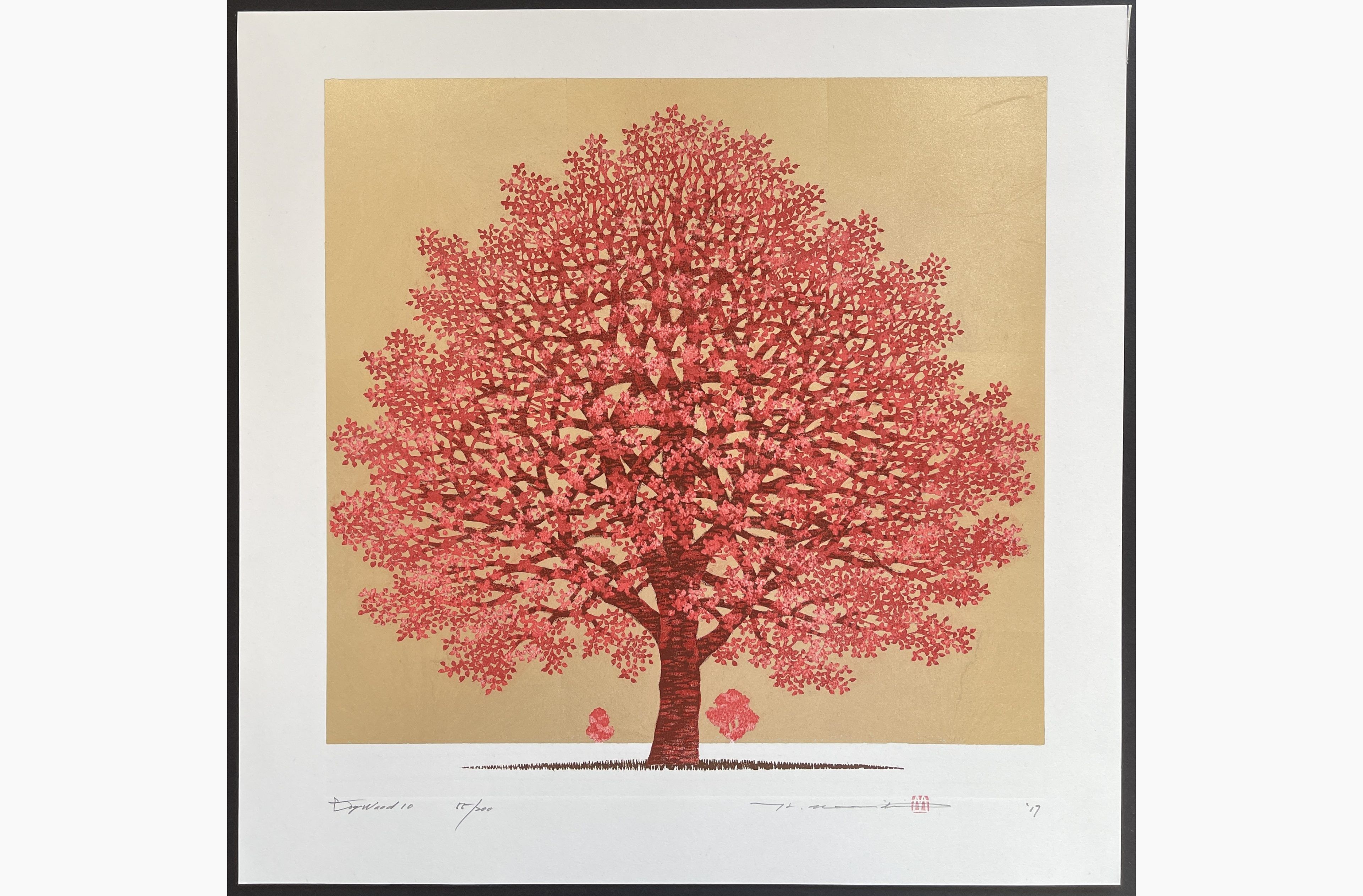 Japanese woodblock print - Hajime Namiki - Dogwood 10