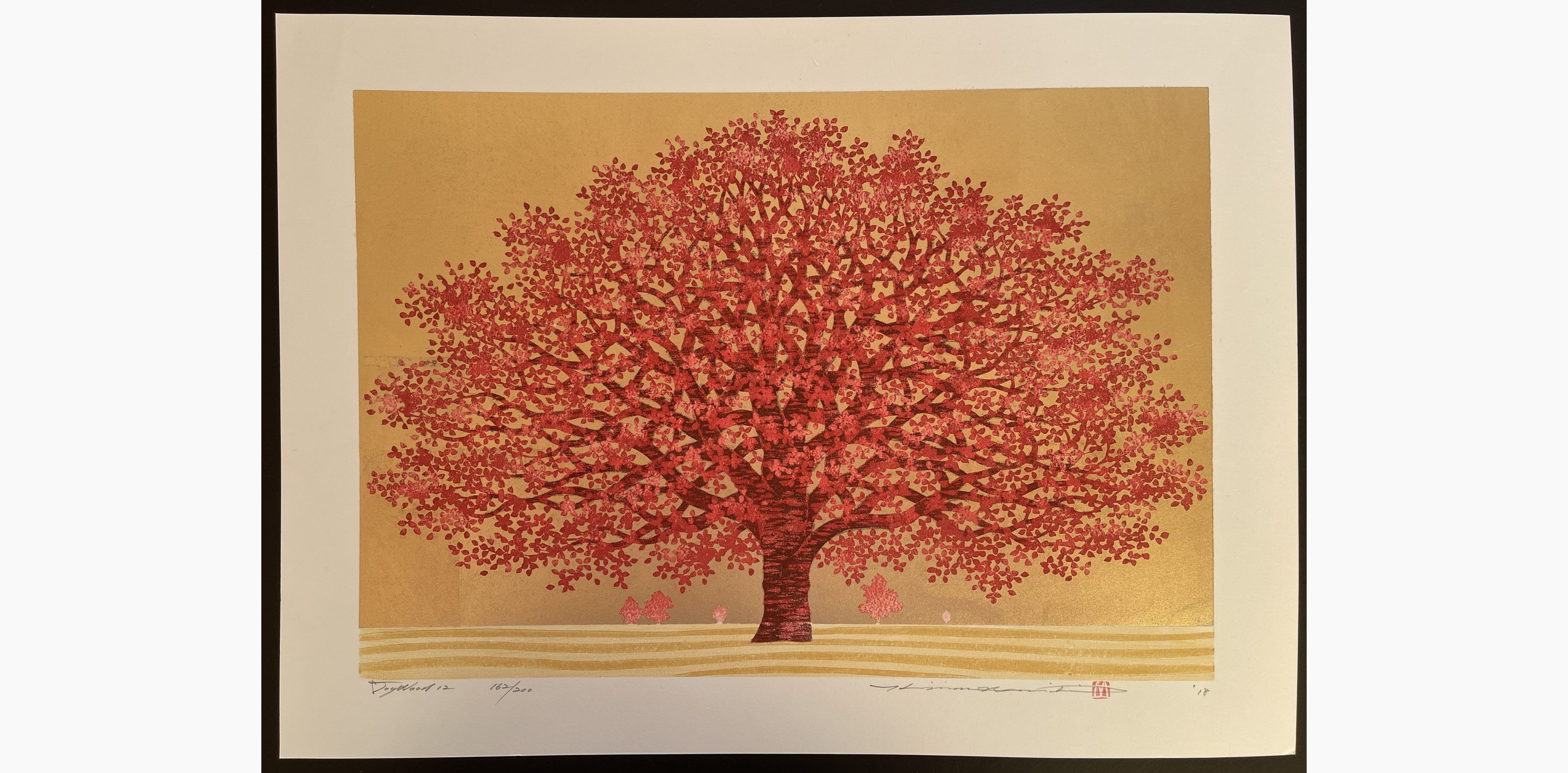 Japanese woodblock print - Hajime Namiki - Dogwood 12