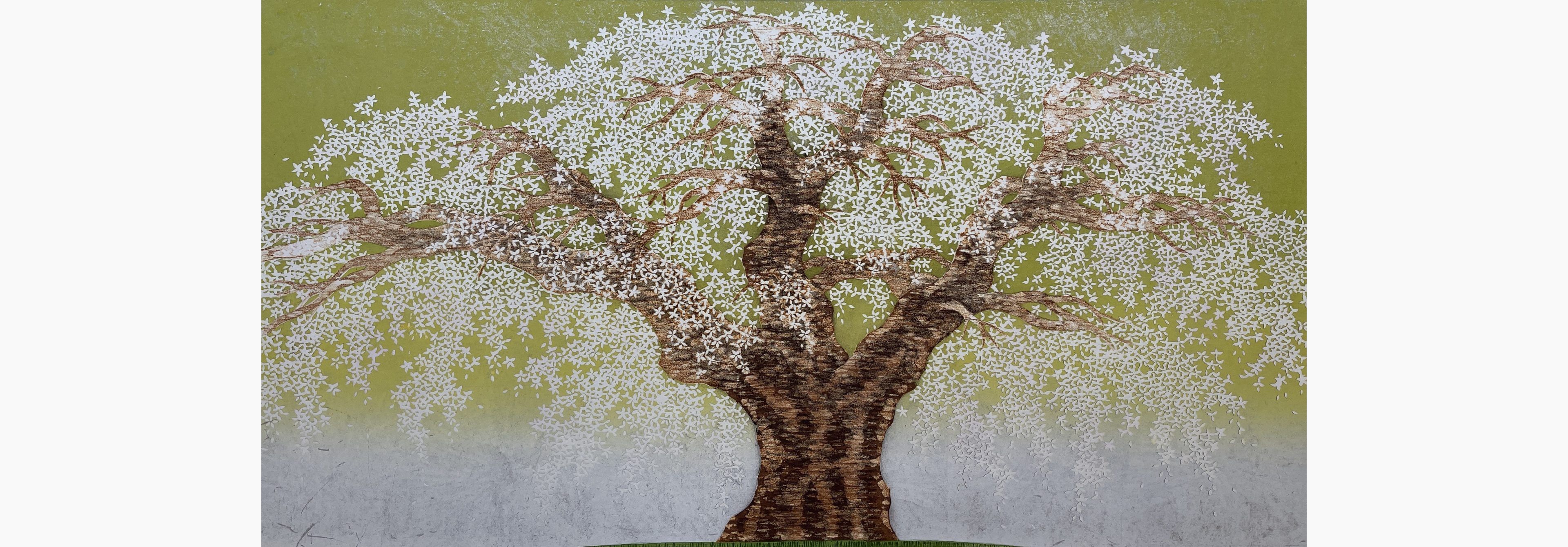 Original woodblock print - Hajime Namiki - Oito Sakura