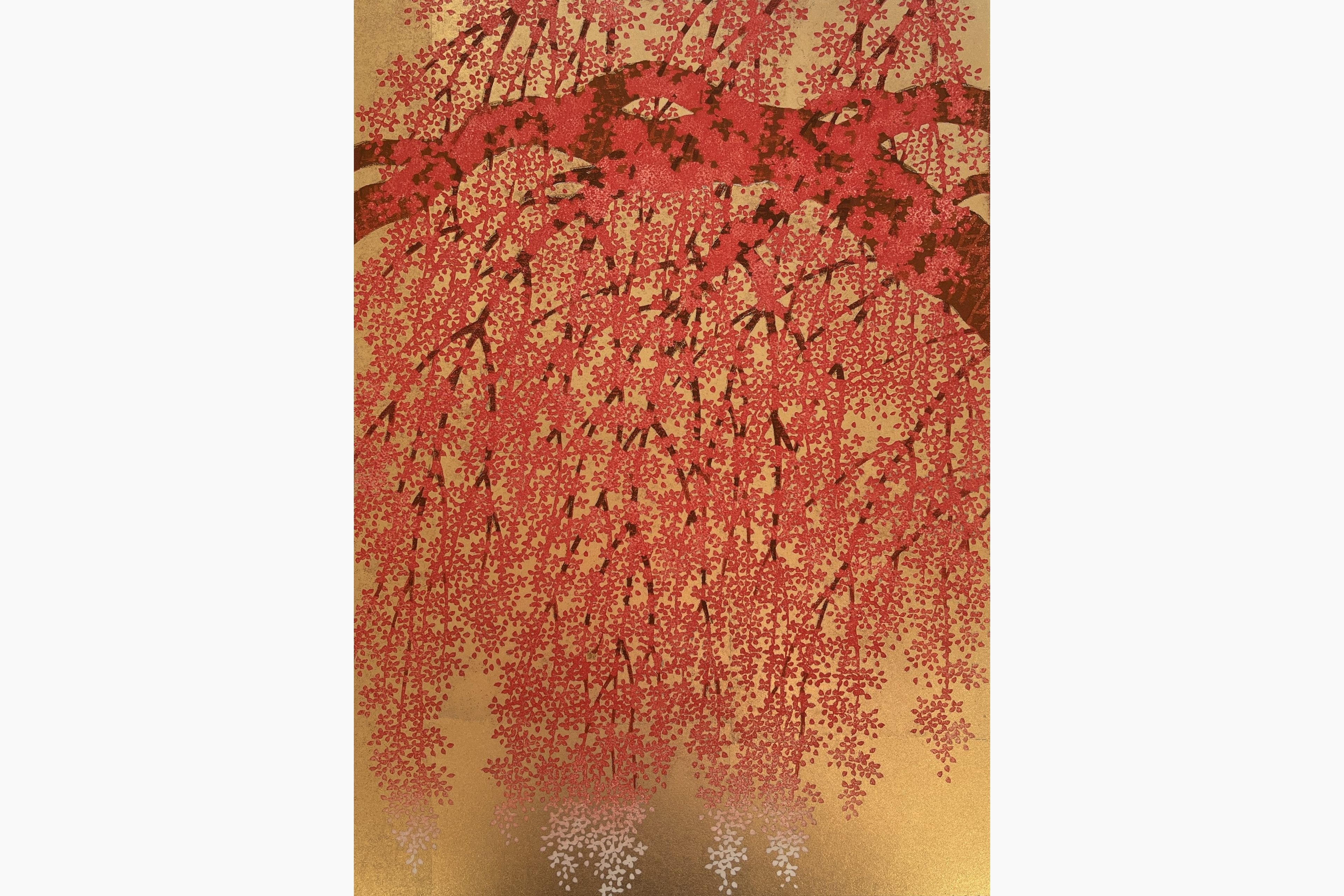Original woodblock print - Hajime Namiki - Weeping Cherry 19
