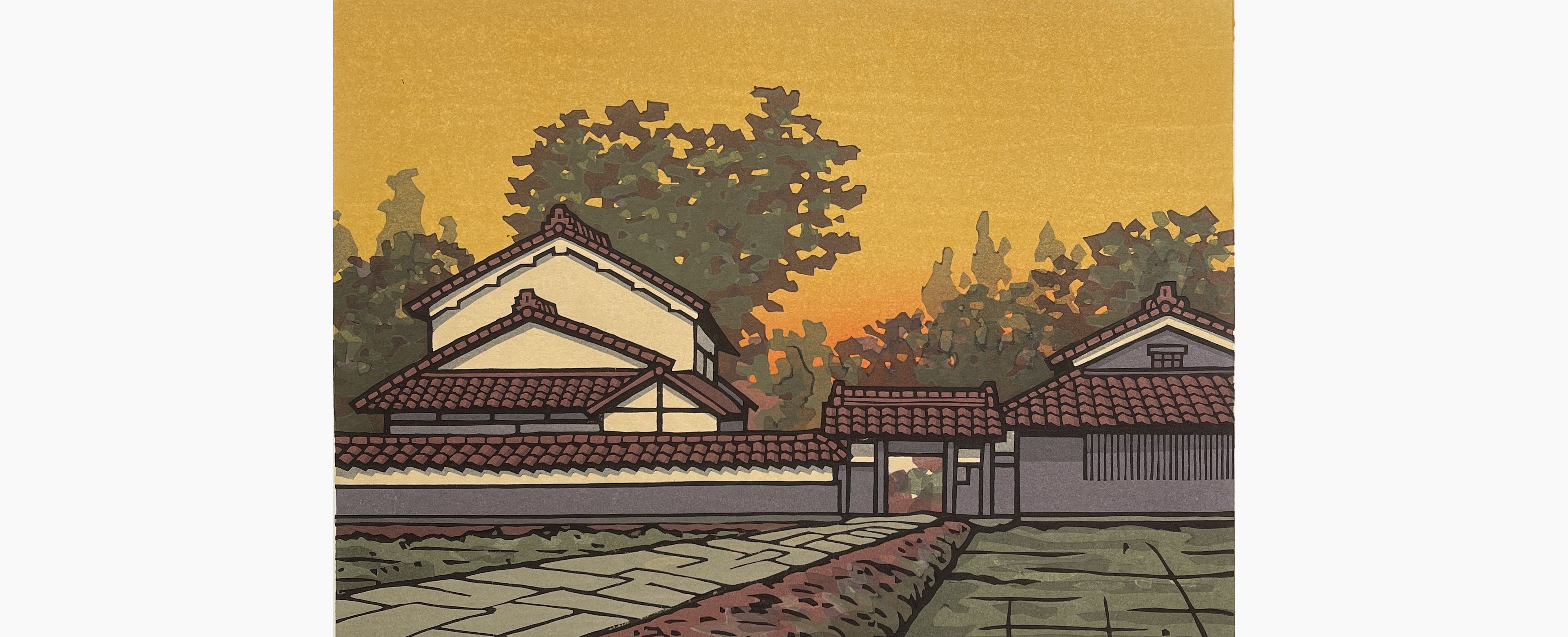 Original woodblock print - Nishijima Katsuyuki - Evening Light