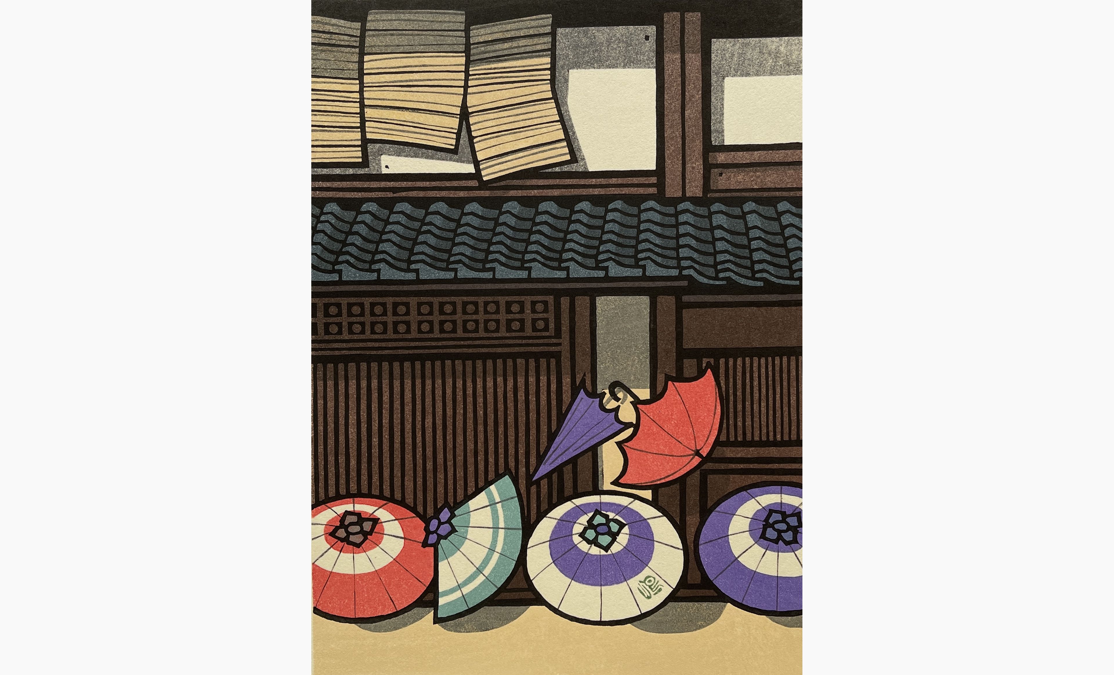 Original woodblock print - Nishijima Katsuyuki - Rain Clearing