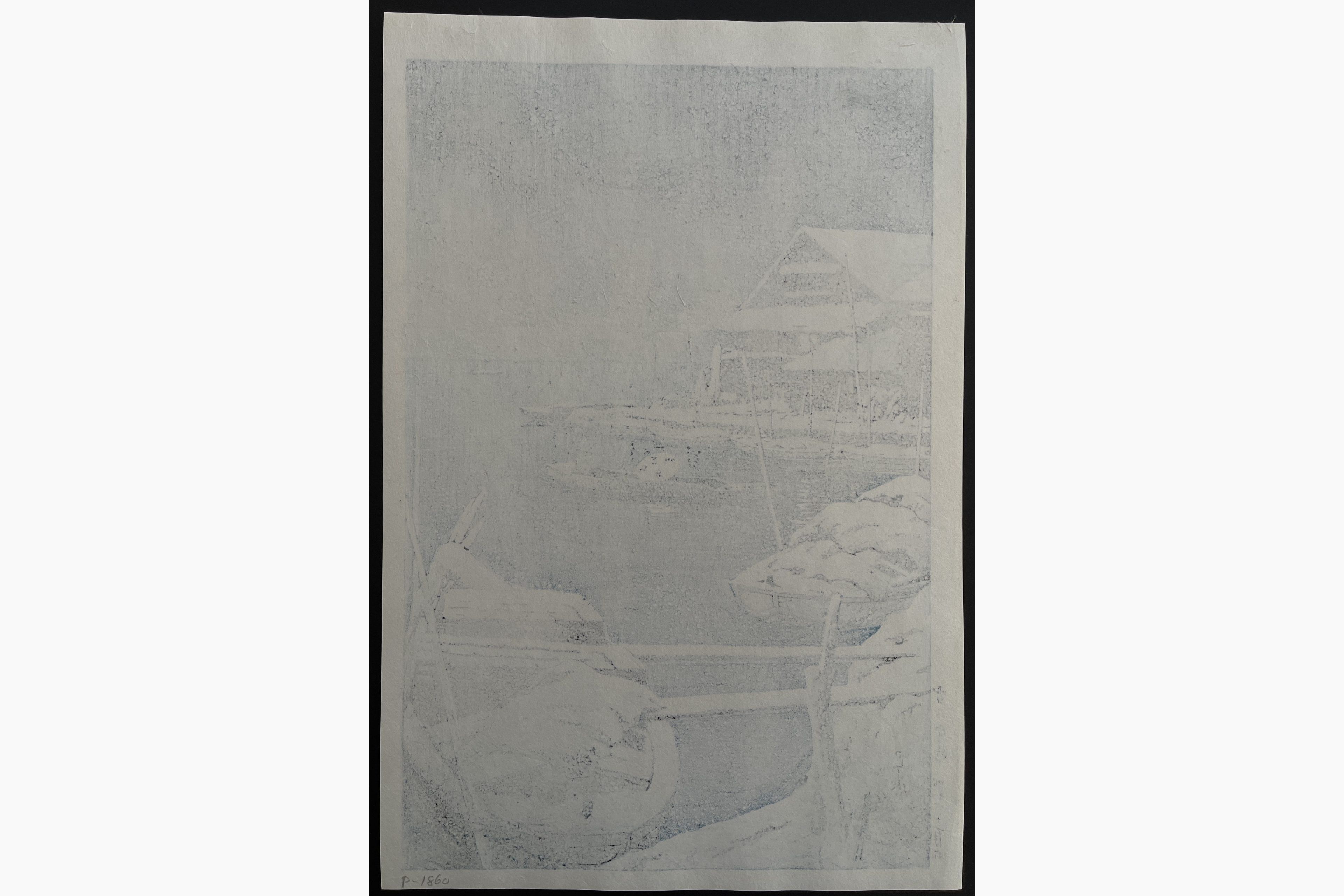 Japanese print - Kawase Hasui - Snow at Mukojima