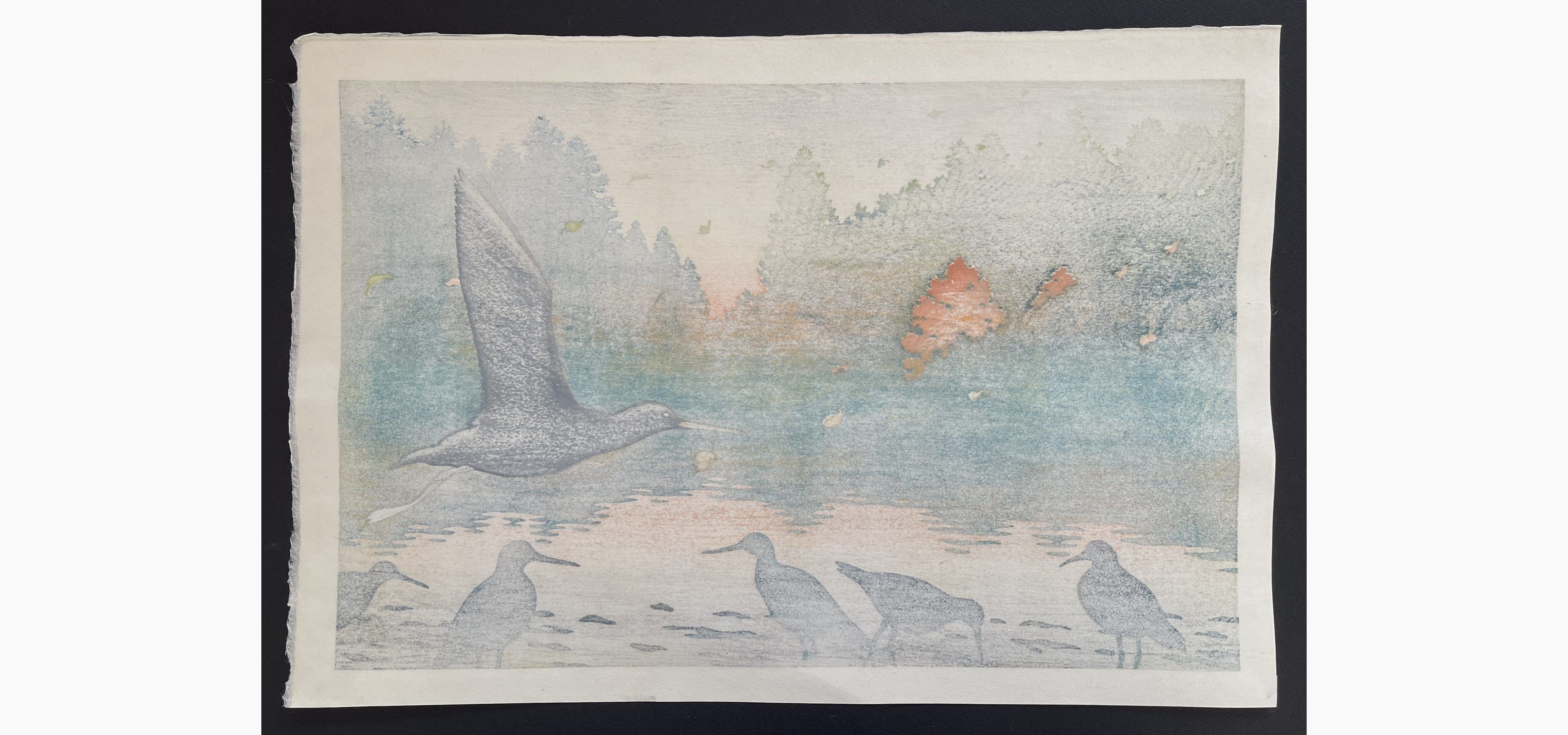 Japanese print - Tsukasa Yoshida - Dawn