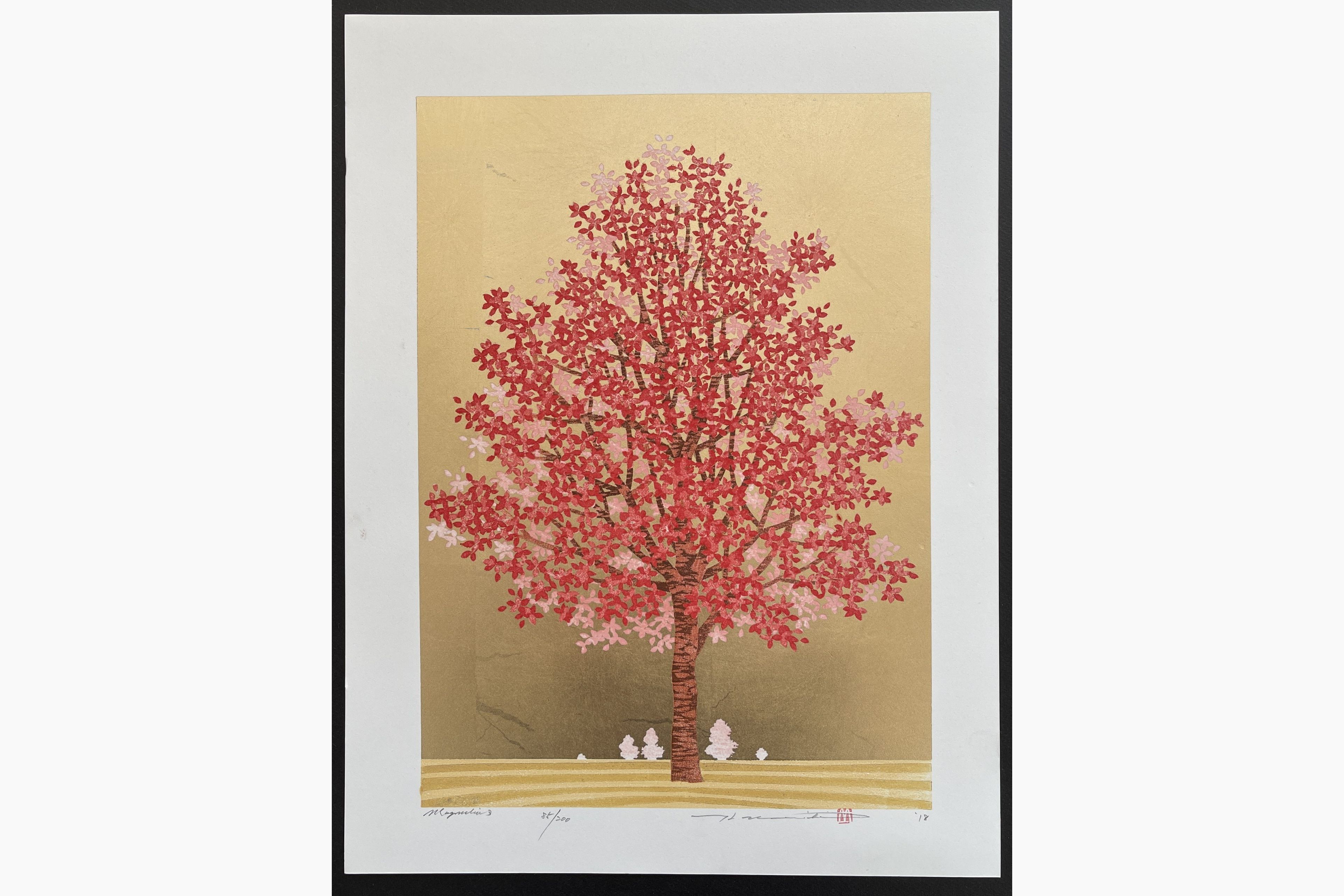 Japanese woodblock print - Hajime Namiki - Magnolia 3