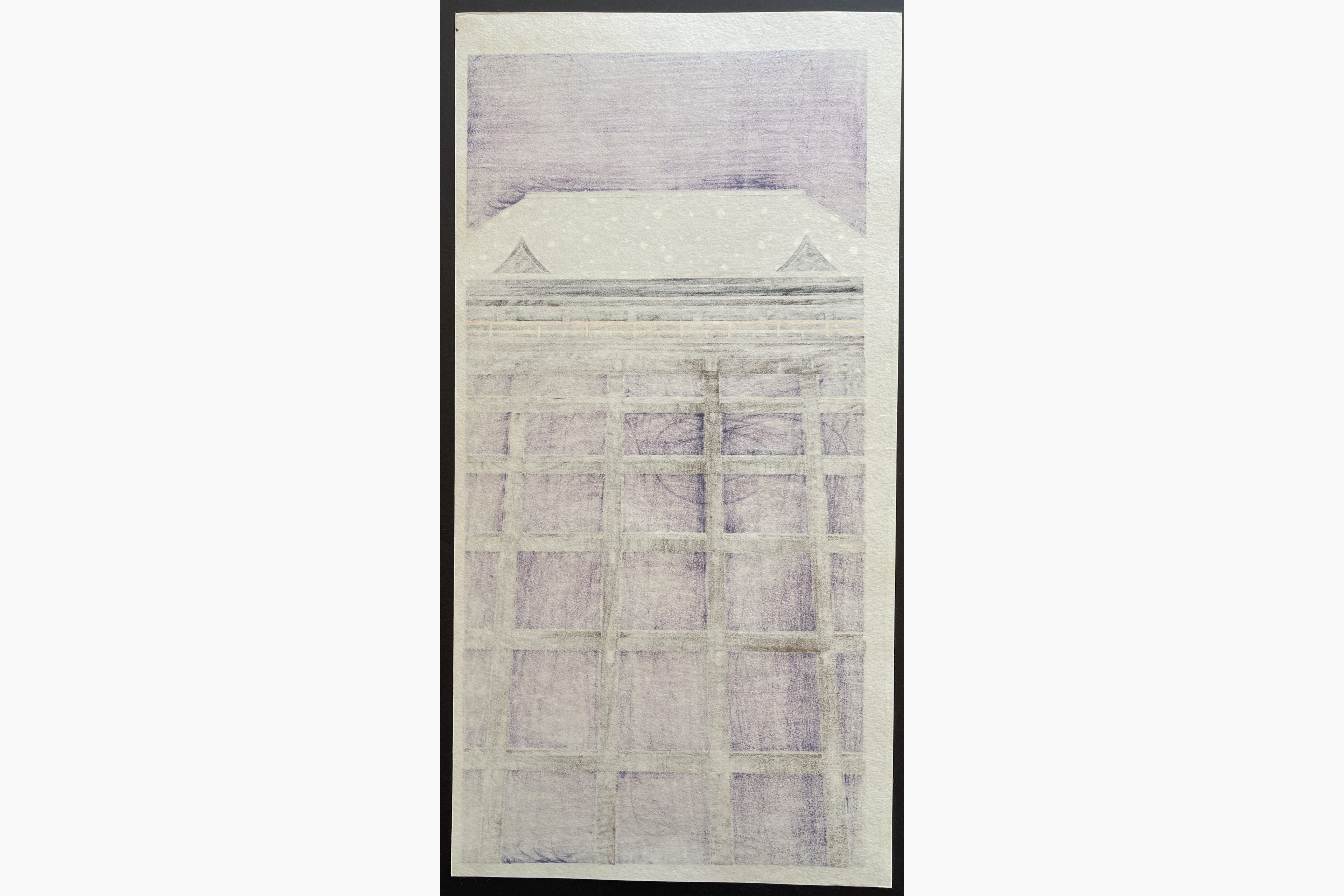 Japanese print - Teruhide Kato - Kiyomizu Temple in Snow