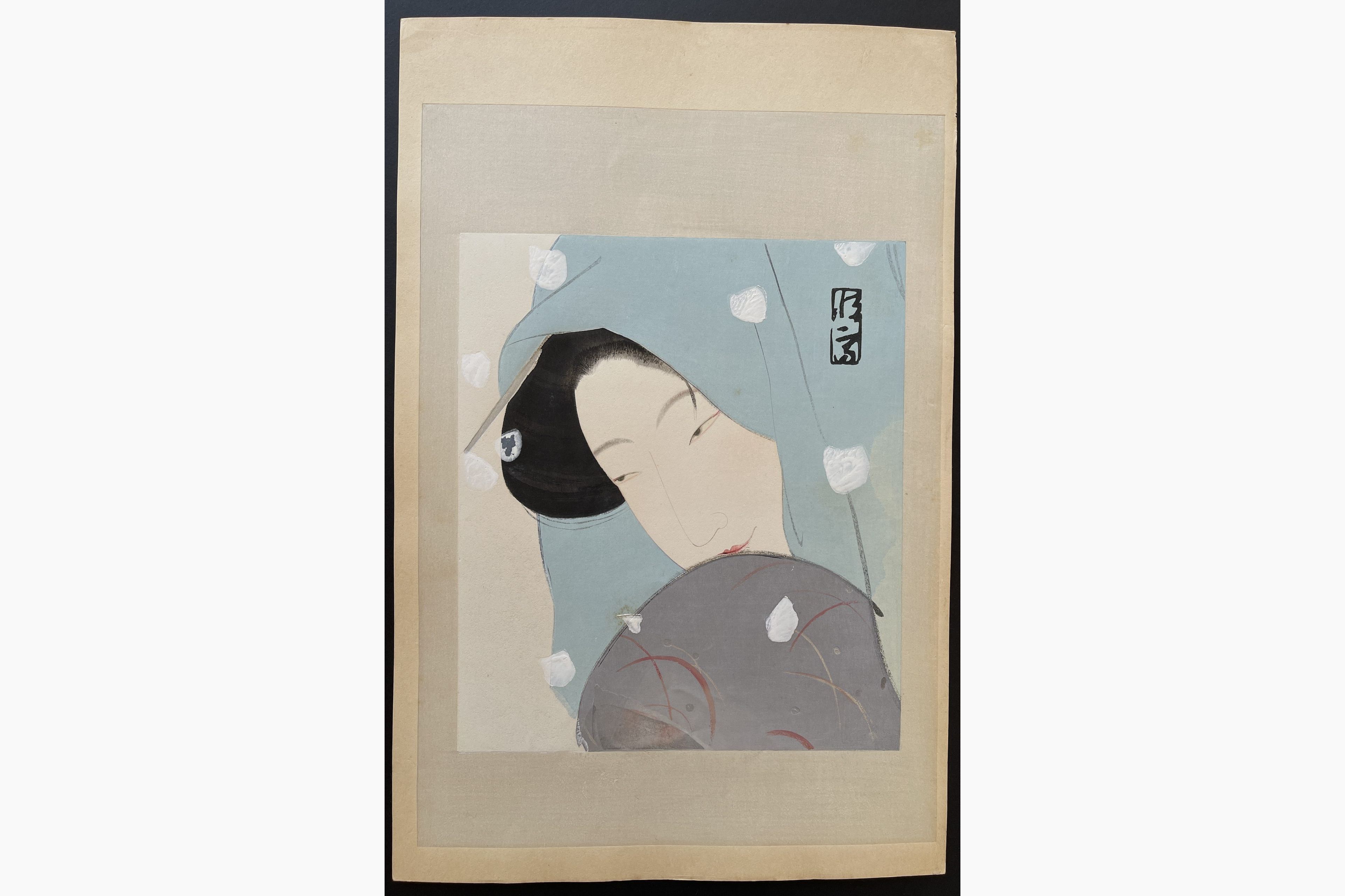 Japanese woodblock print - Kitano Tsunetomi - The Heroine Umekawa in Meido No Hiyaku