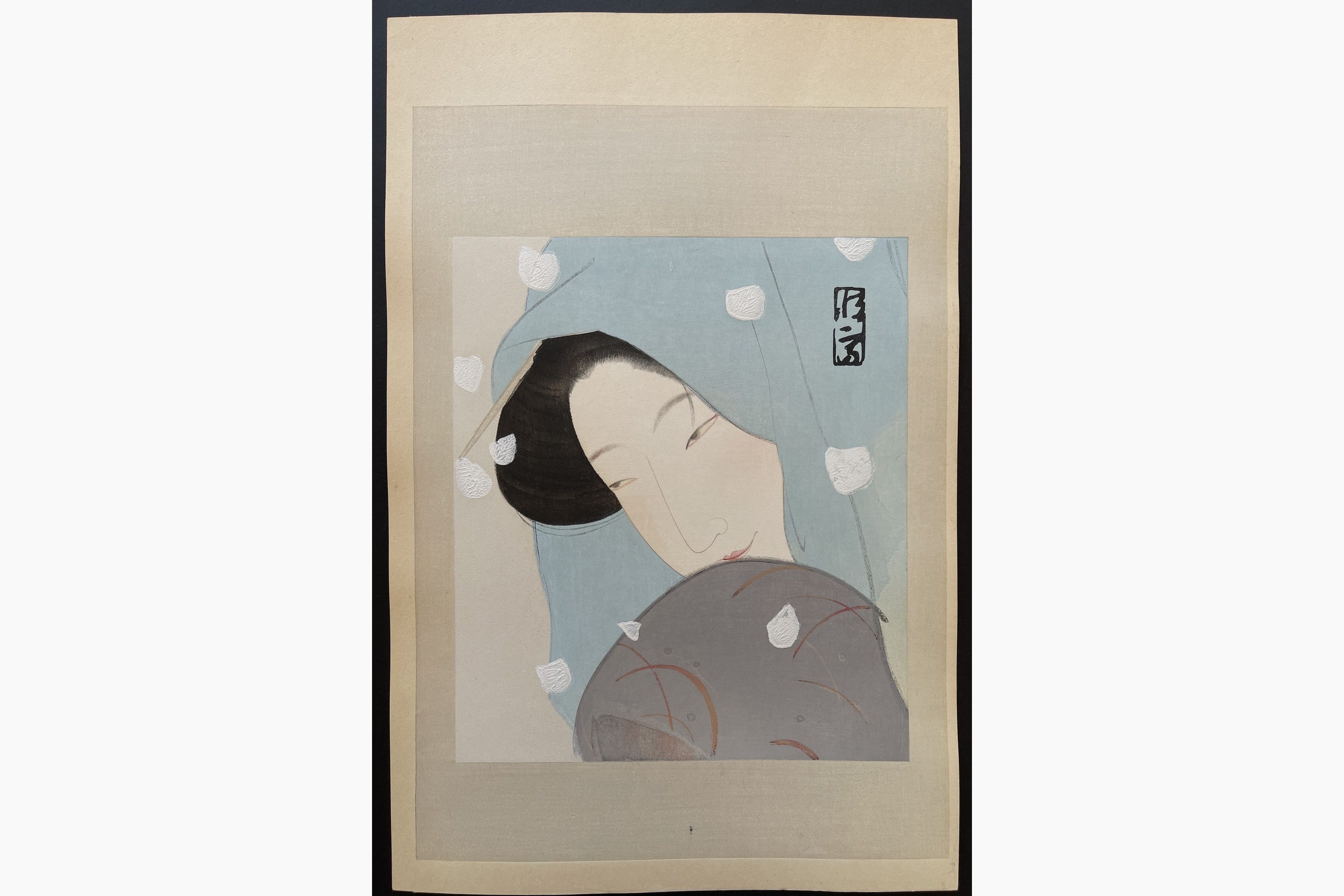 Japanese woodblock print - Kitano Tsunetomi - The Heroine Umekawa in Meido No Hiyaku