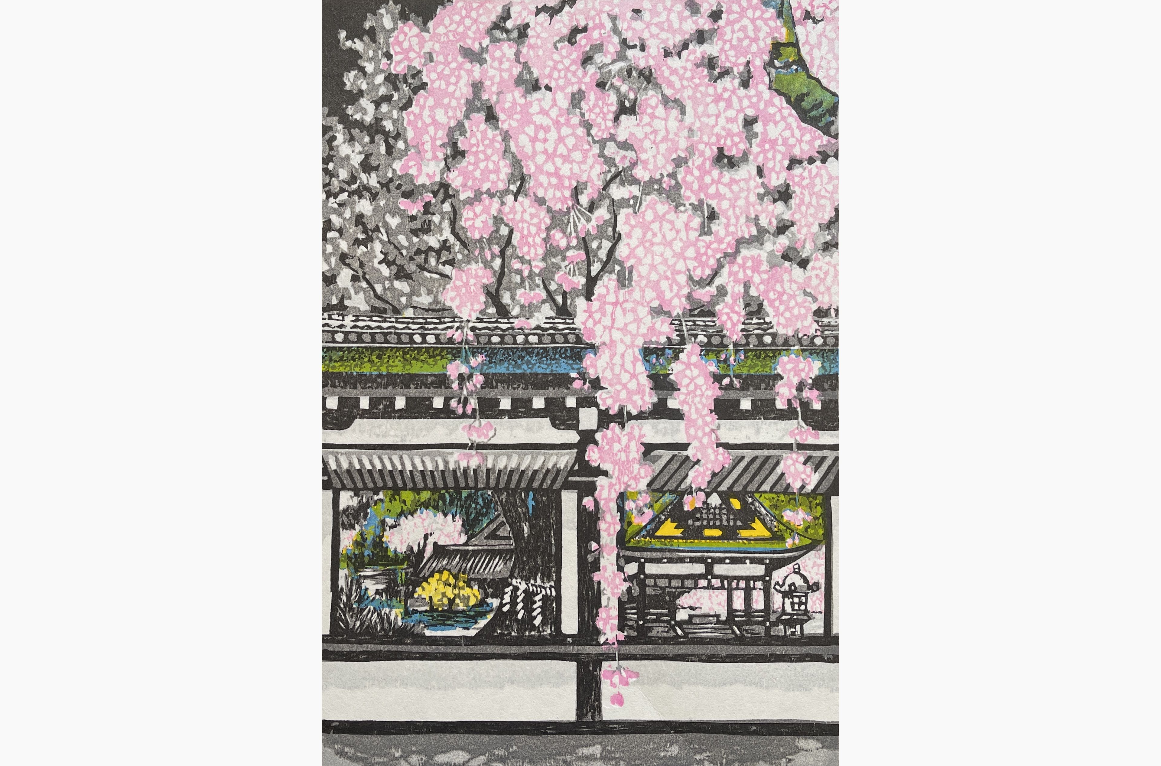 Original woodblock print - Fu Takenaka - Hirano Shrine