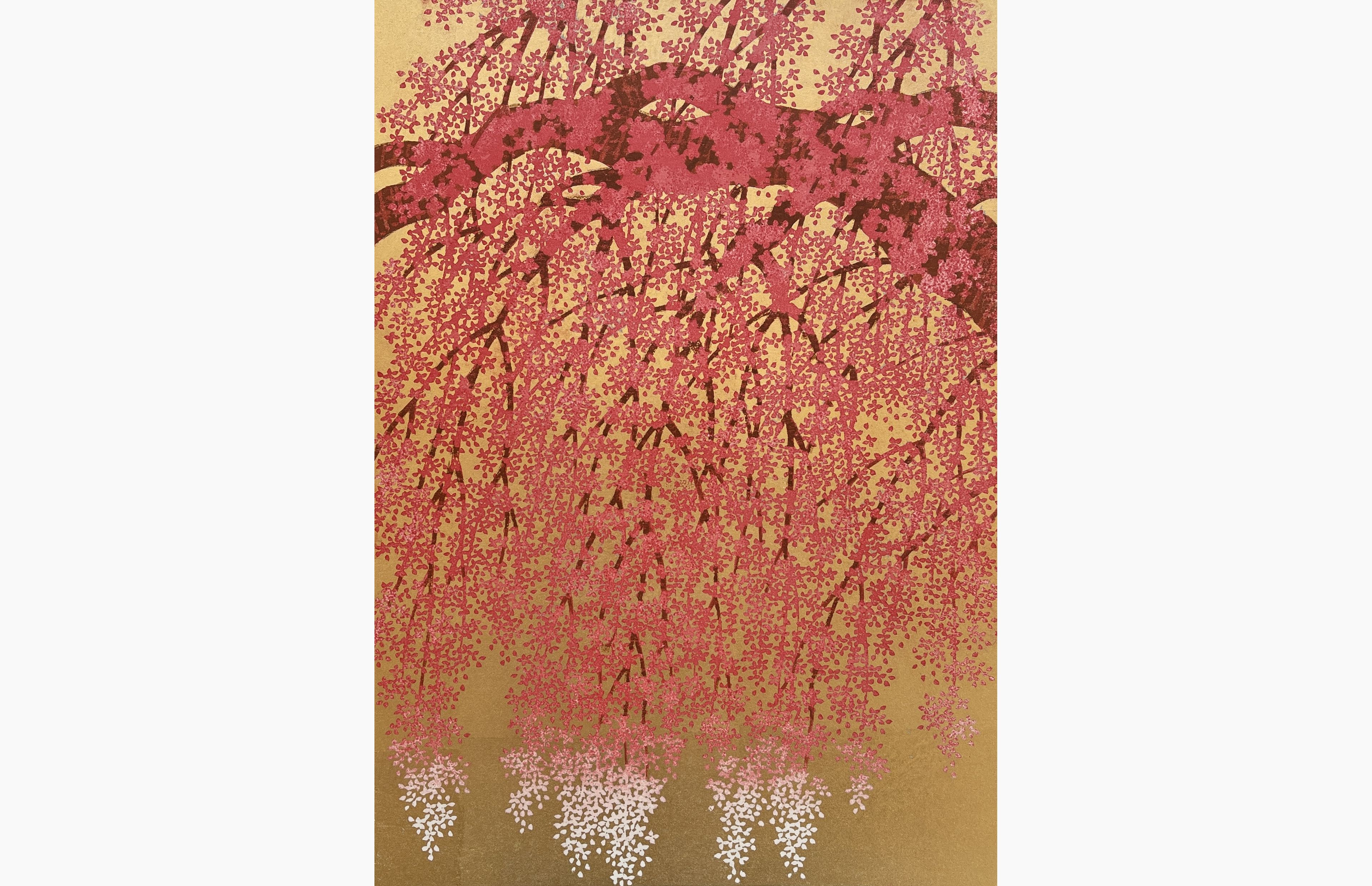 Original woodblock print - Hajime Namiki - Weeping Cherry 19