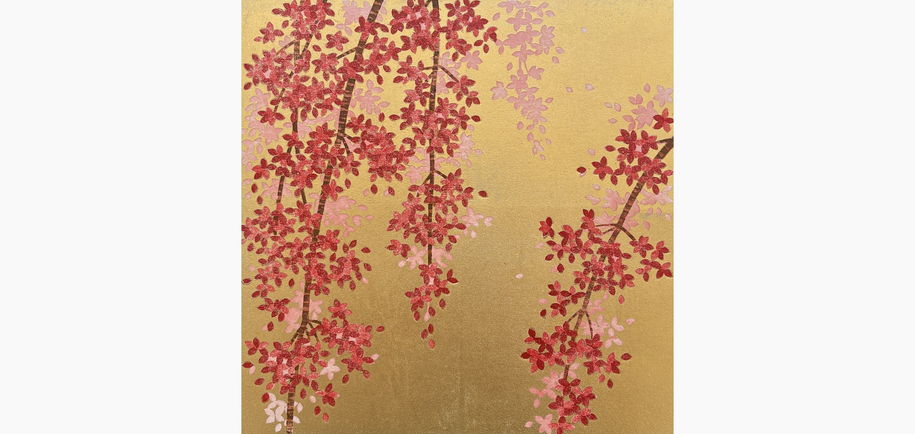 Original woodblock print - Hajime Namiki - Weeping Cherry 22
