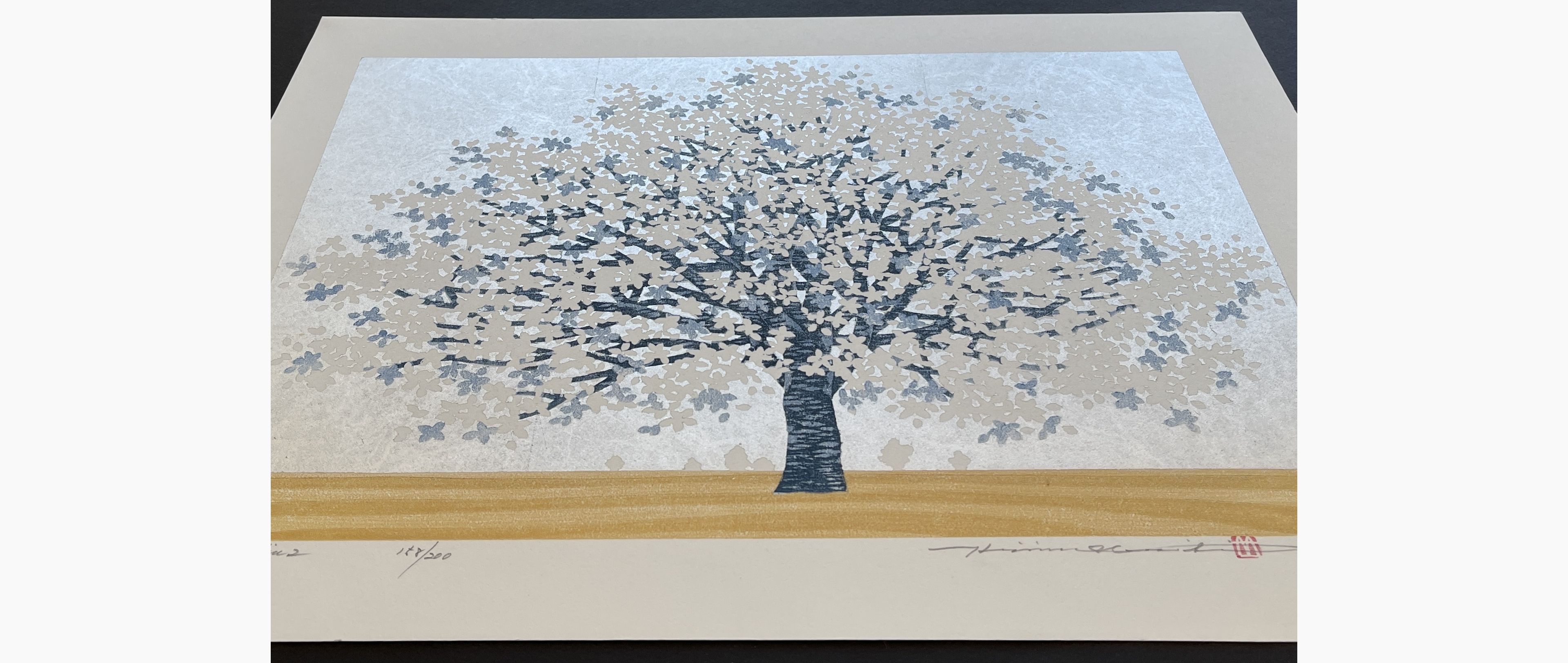 Japanese print - Hajime Namiki - Magnolia 2