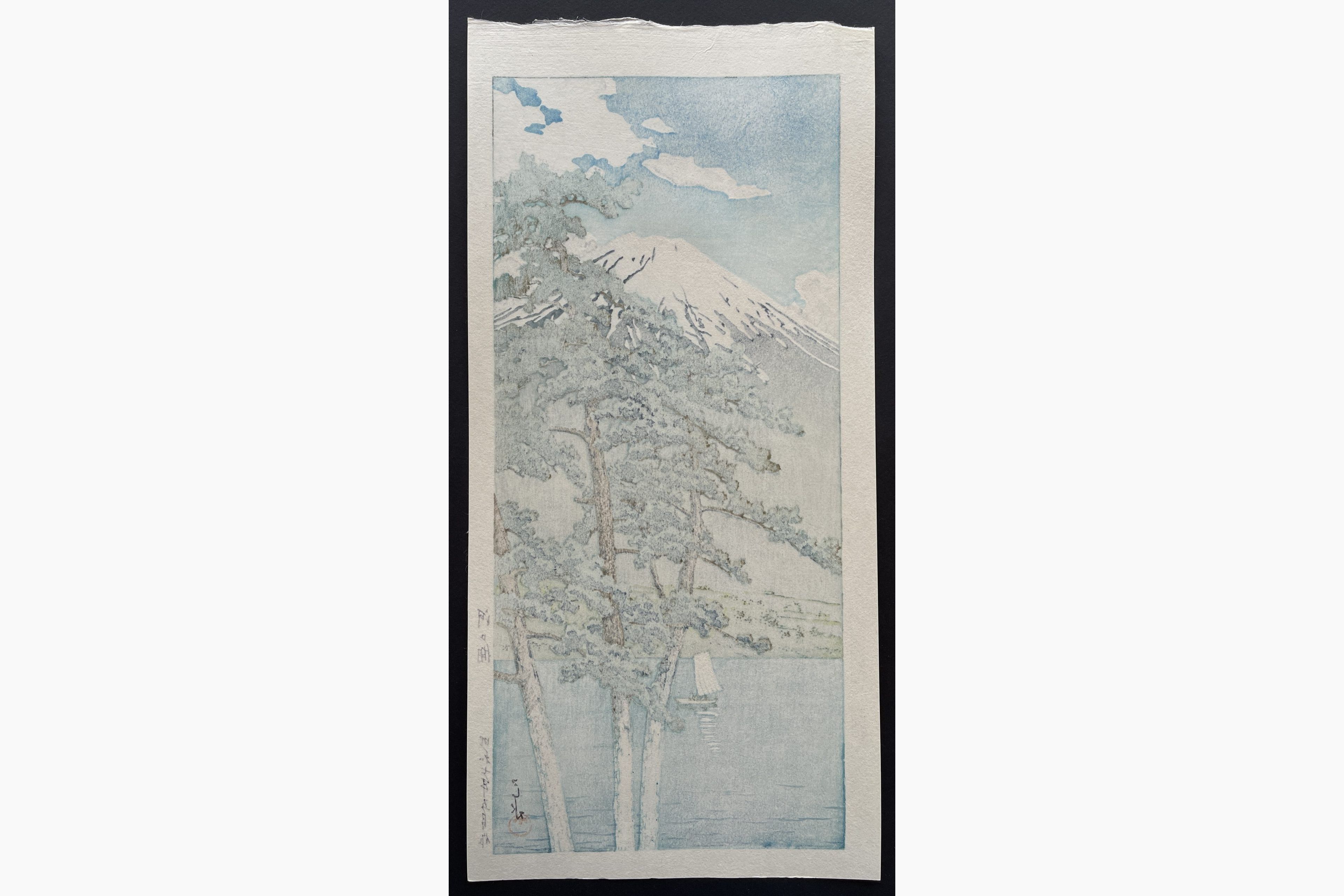 Japanese print - Kawase Hasui - Lake Kawaguchi