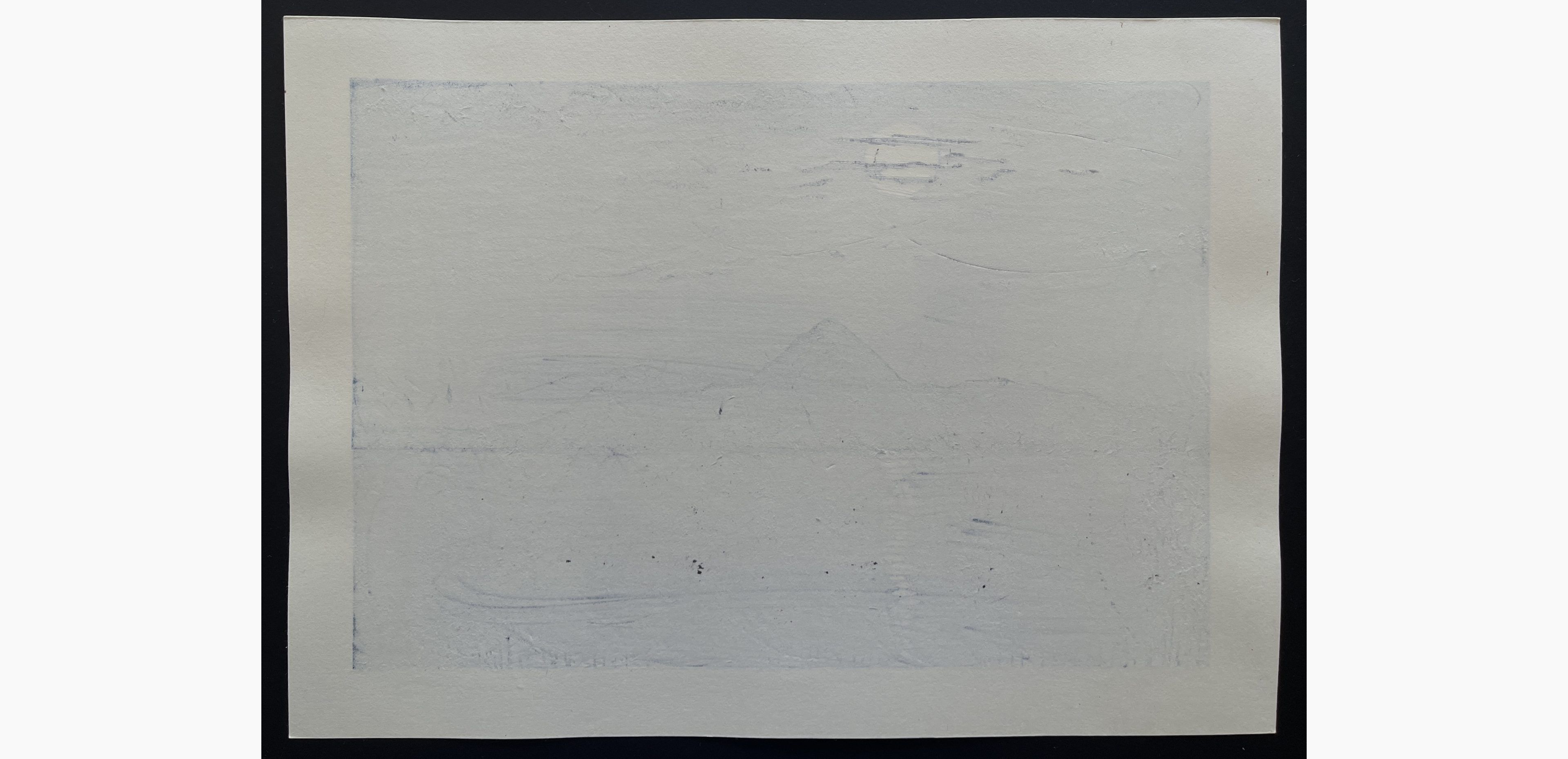 Japanese print - Nishijima Katsuyuki - Autumn Moon over Katata
