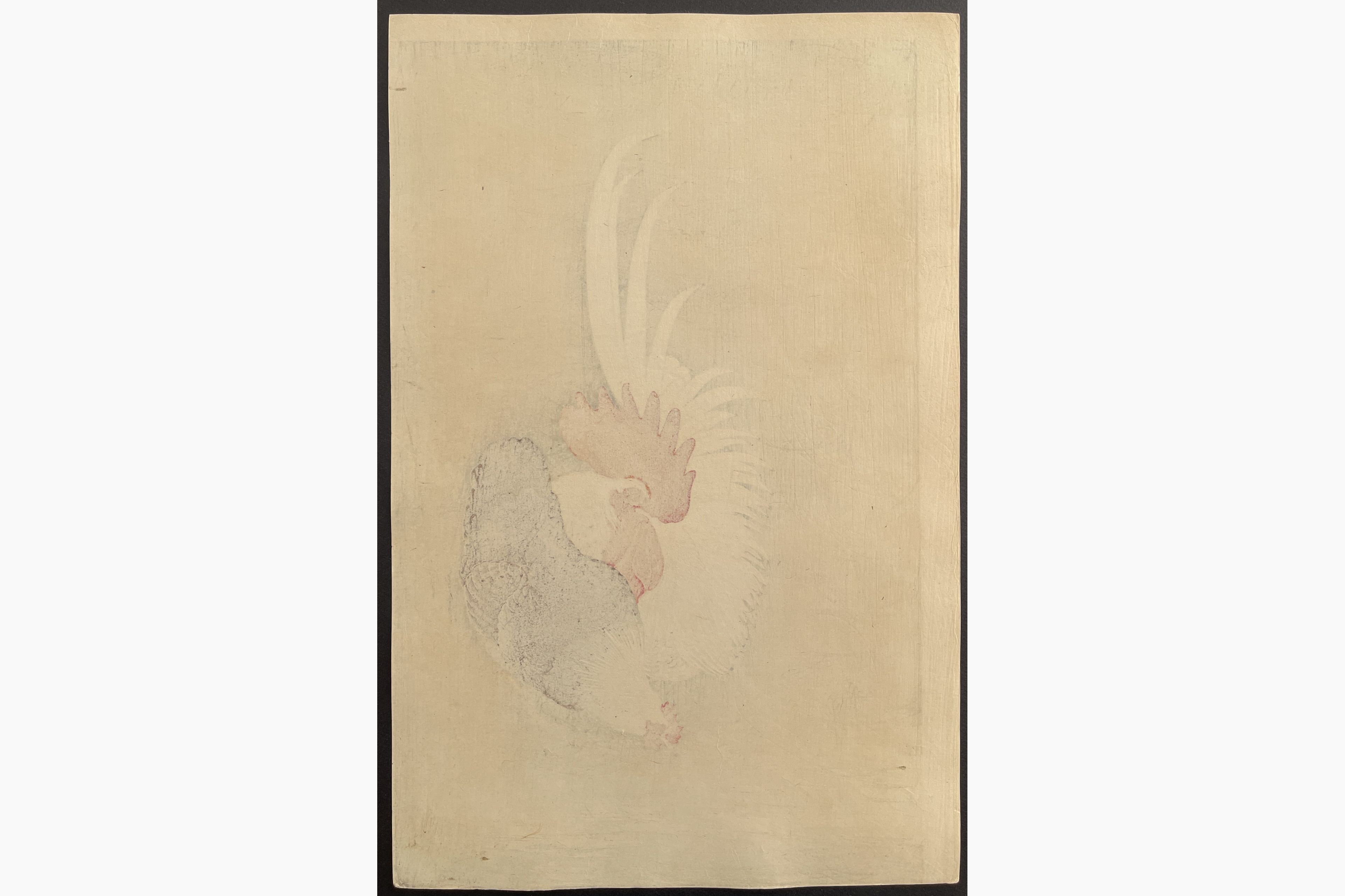 Japanese print - Ohara Koson - Rooster and Hen