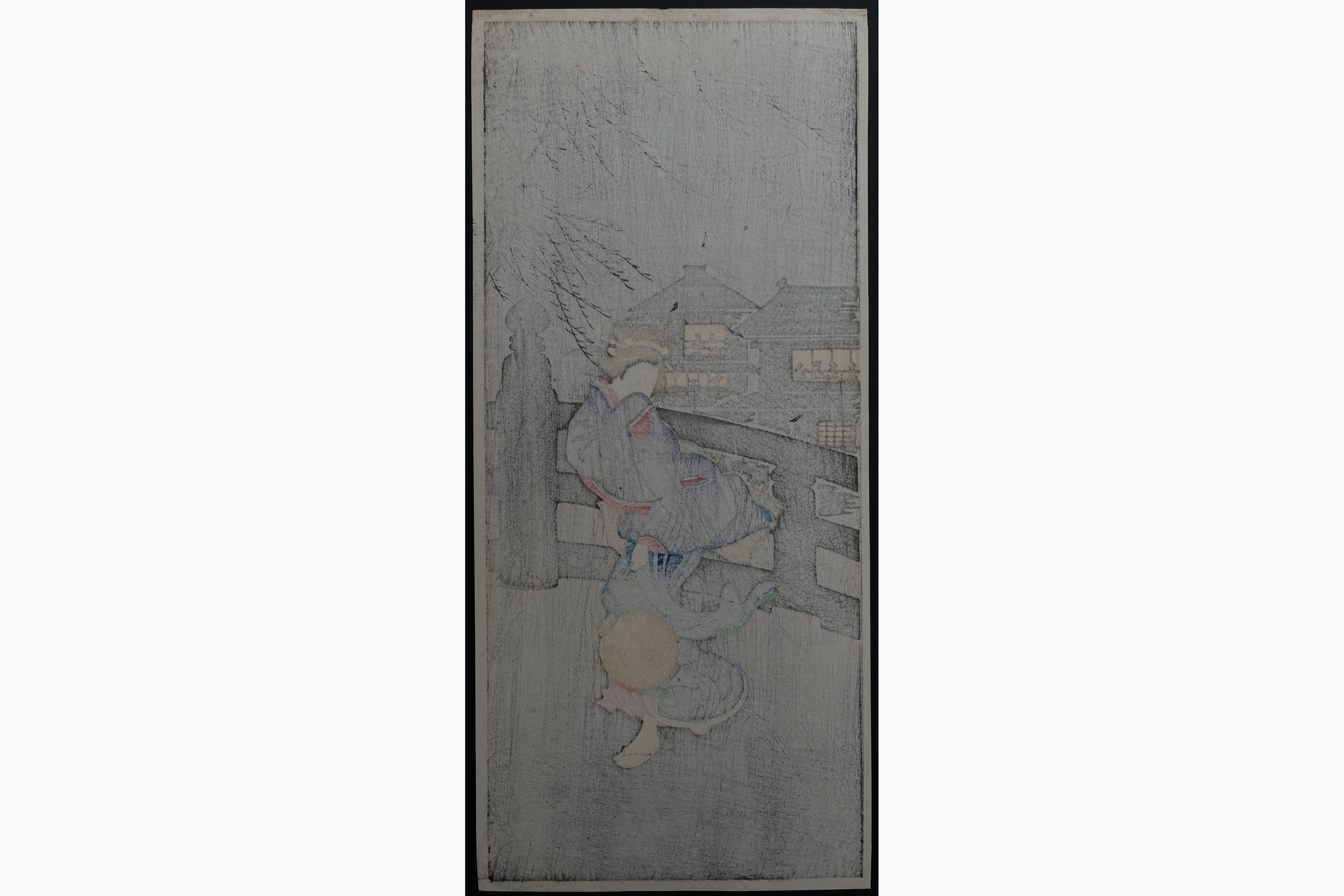 Japanese print - Takahashi Shotei - Cold Winter Wind