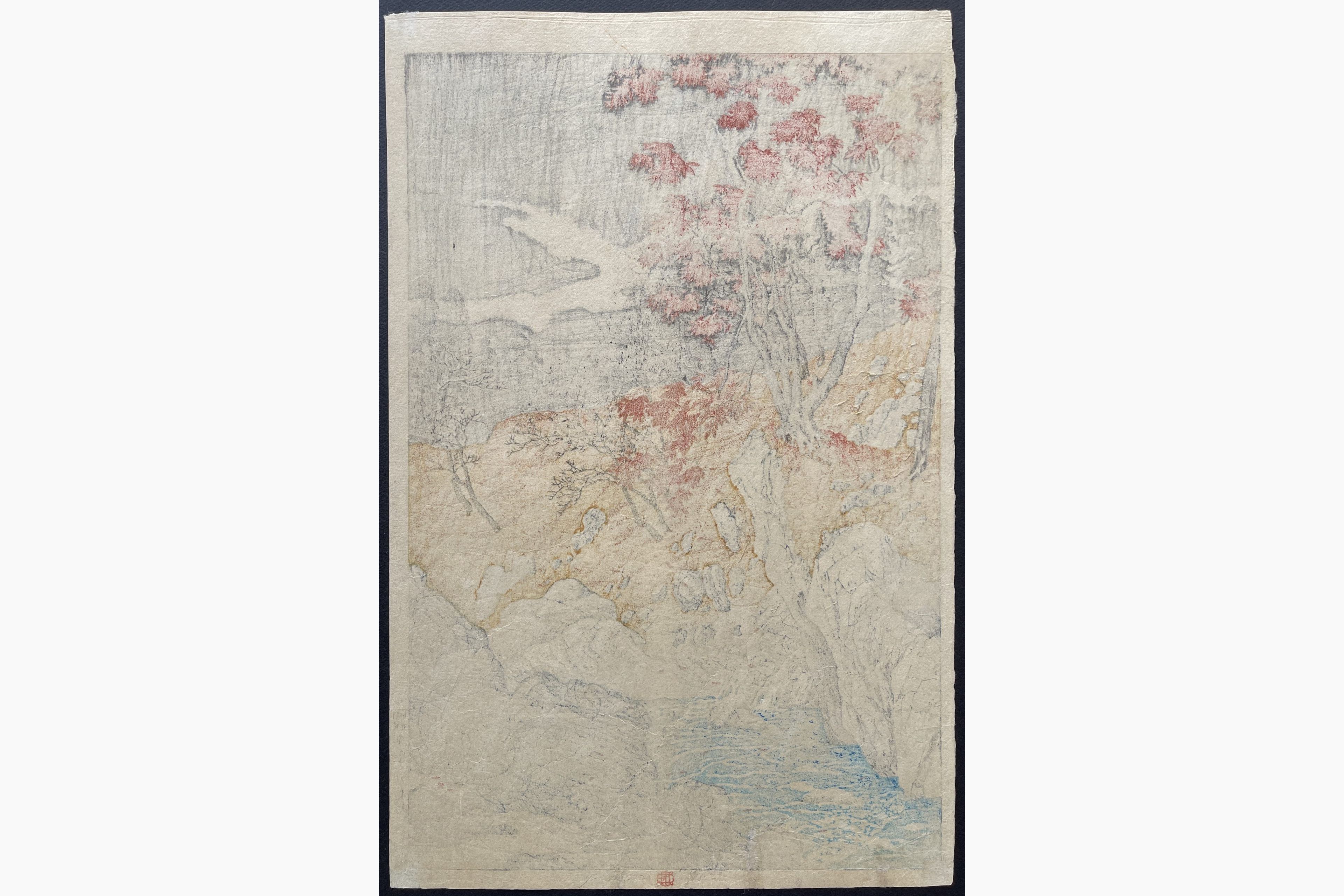 Japanese print - Takahashi Shotei - Gamman-ga-Fuchi, in Nikko
