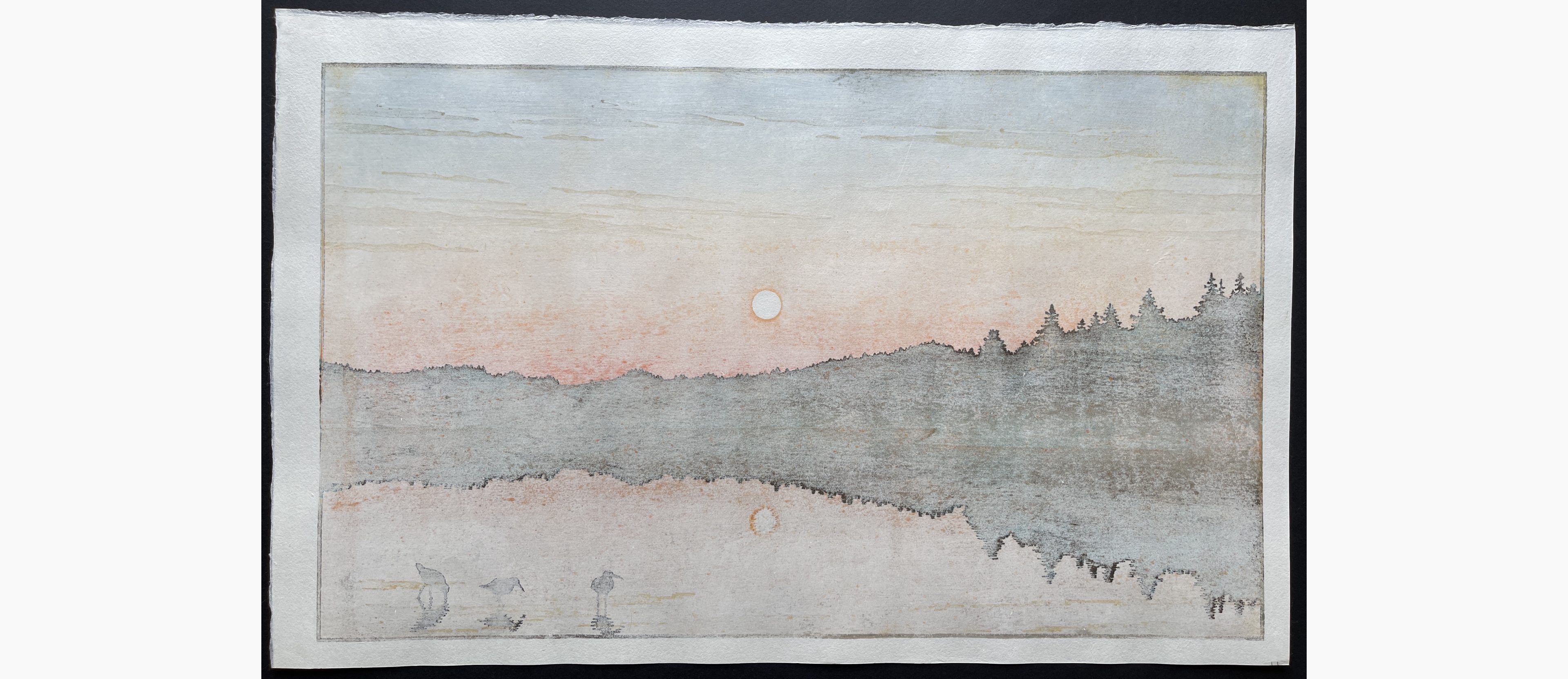 Japanese print - Tsukasa Yoshida - Reflect