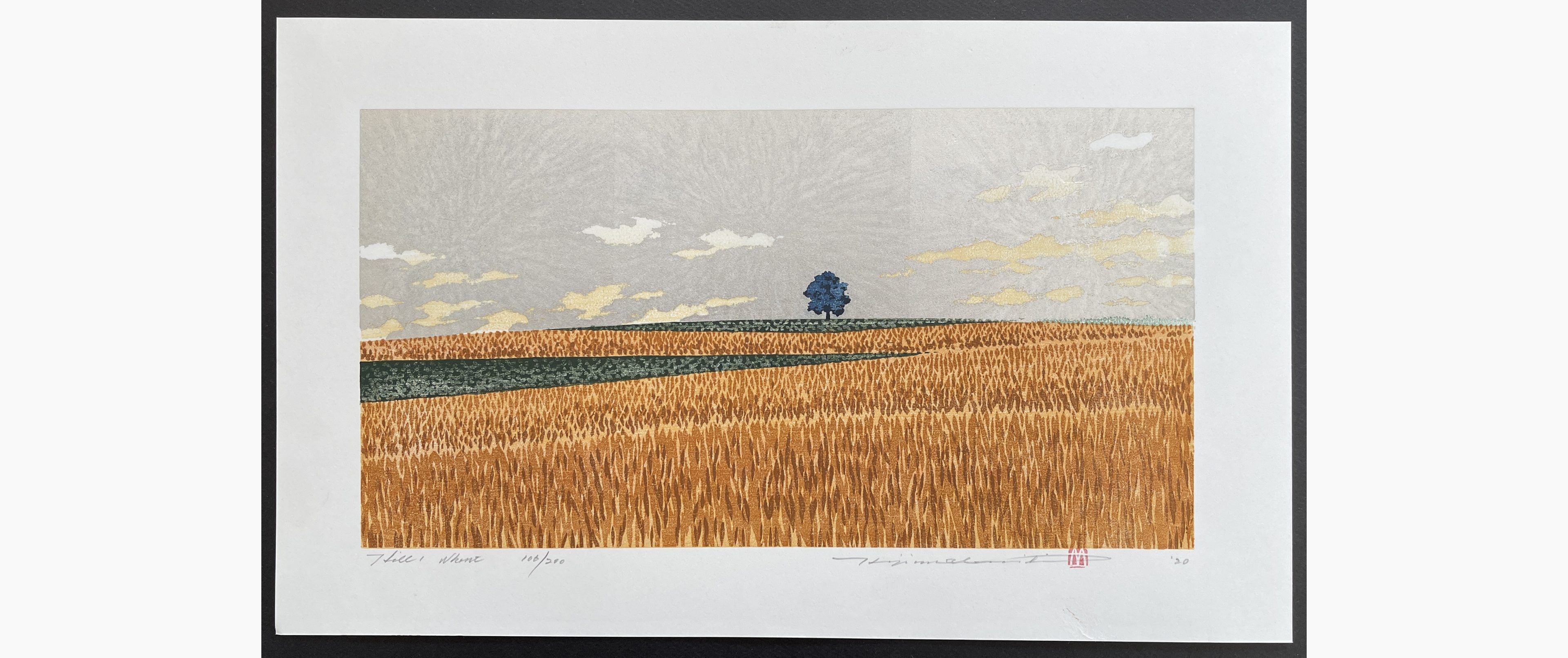 Japanese woodblock print - Hajime Namiki - Hill-1 Wheat