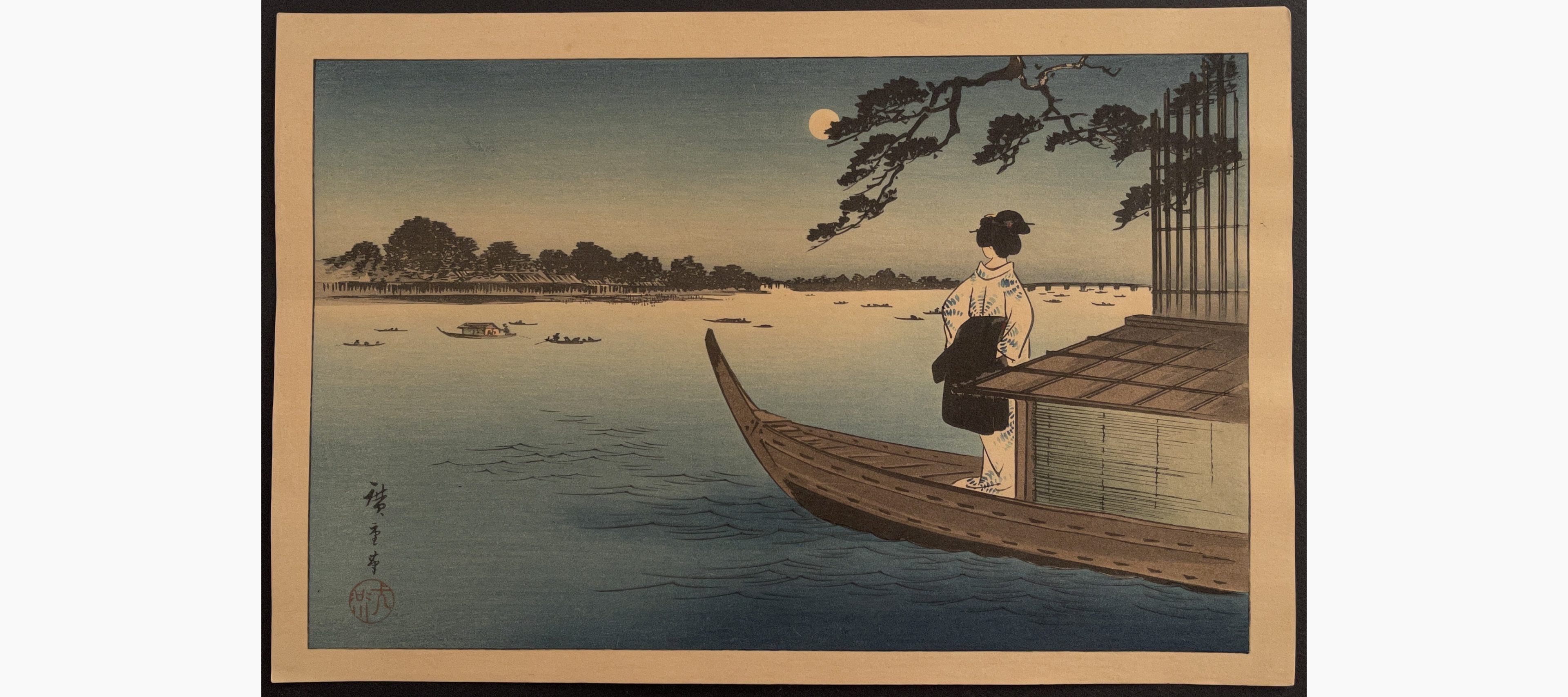 Japanese woodblock print - Hiroshige - Sumidagawa (Yedo)