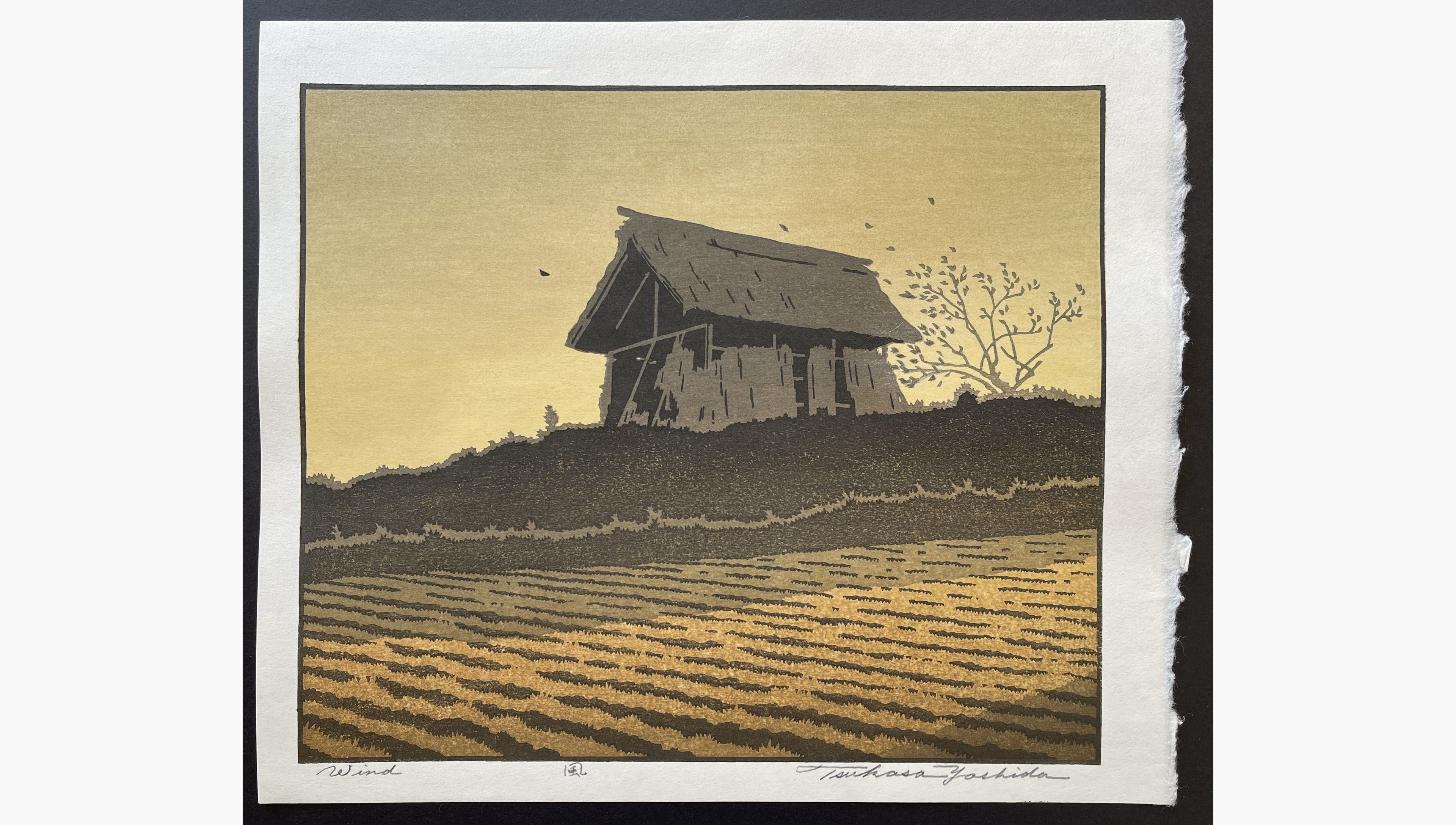 Japanese woodblock print - Tsukasa Yoshida - Wind