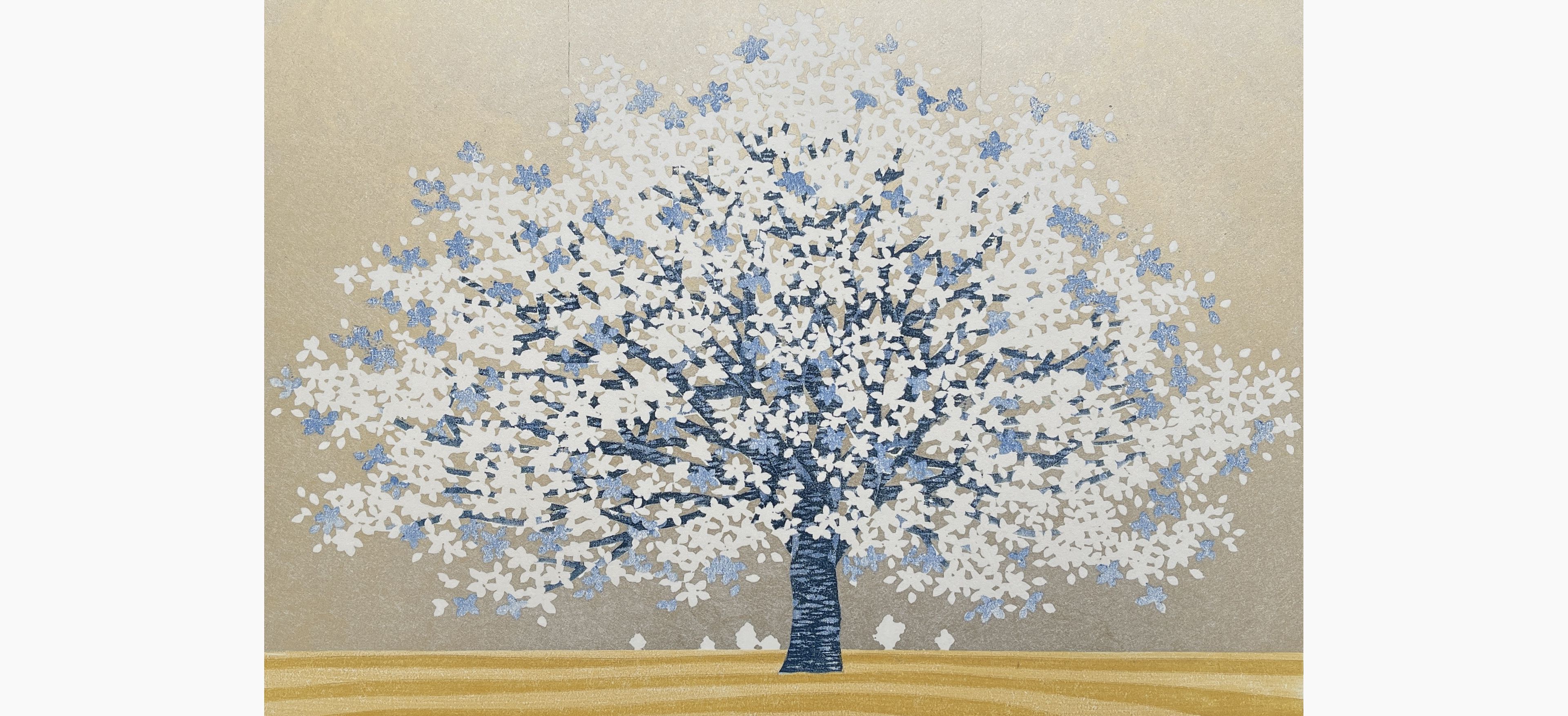 Original woodblock print - Hajime Namiki - Magnolia 2