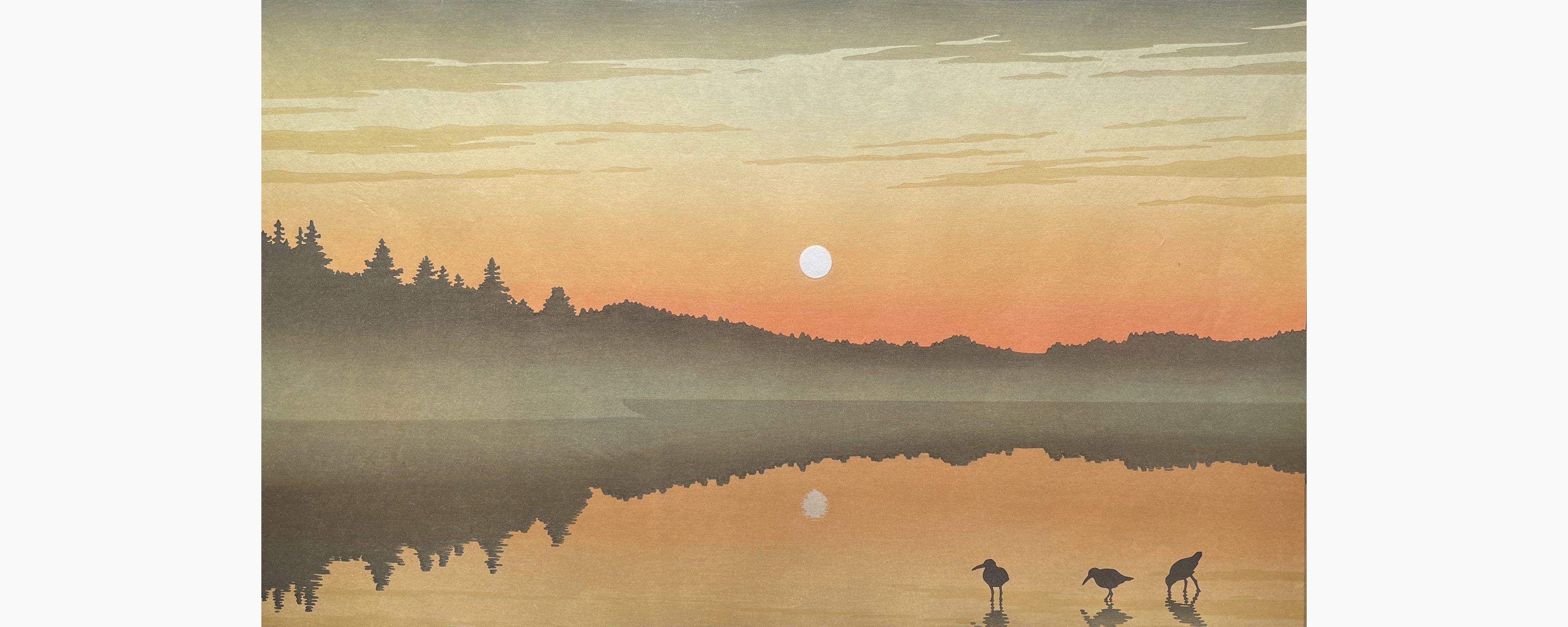 Original woodblock print - Tsukasa Yoshida - Reflect