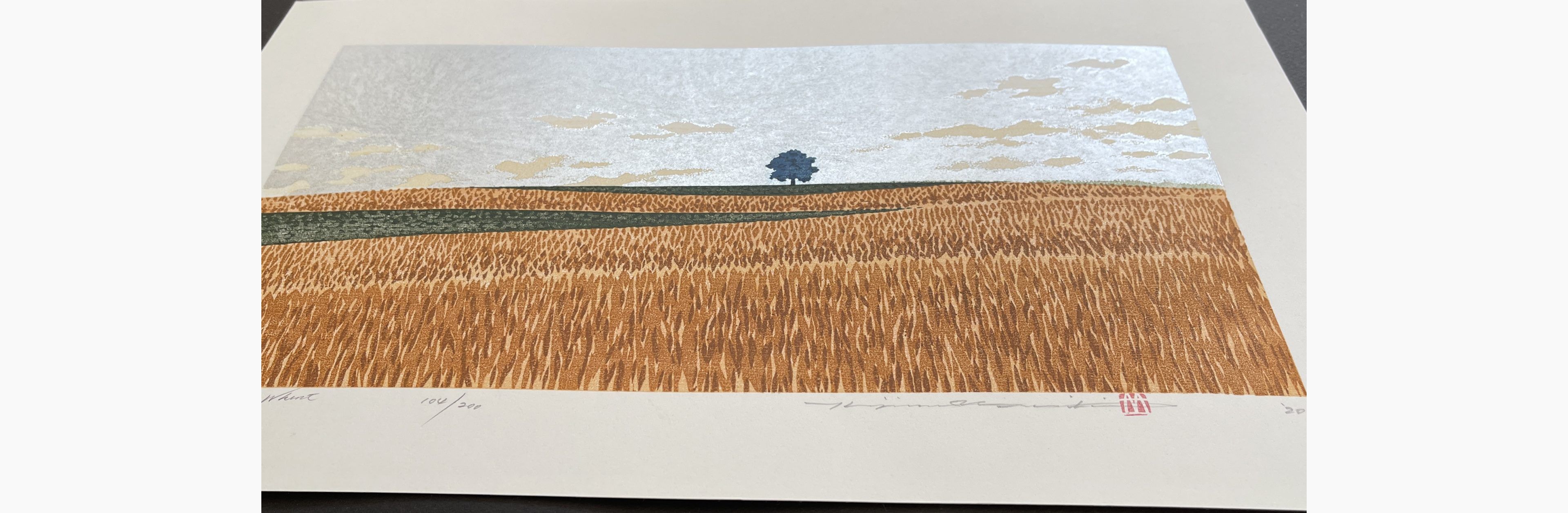 Japanese print - Hajime Namiki - Hill-1 Wheat