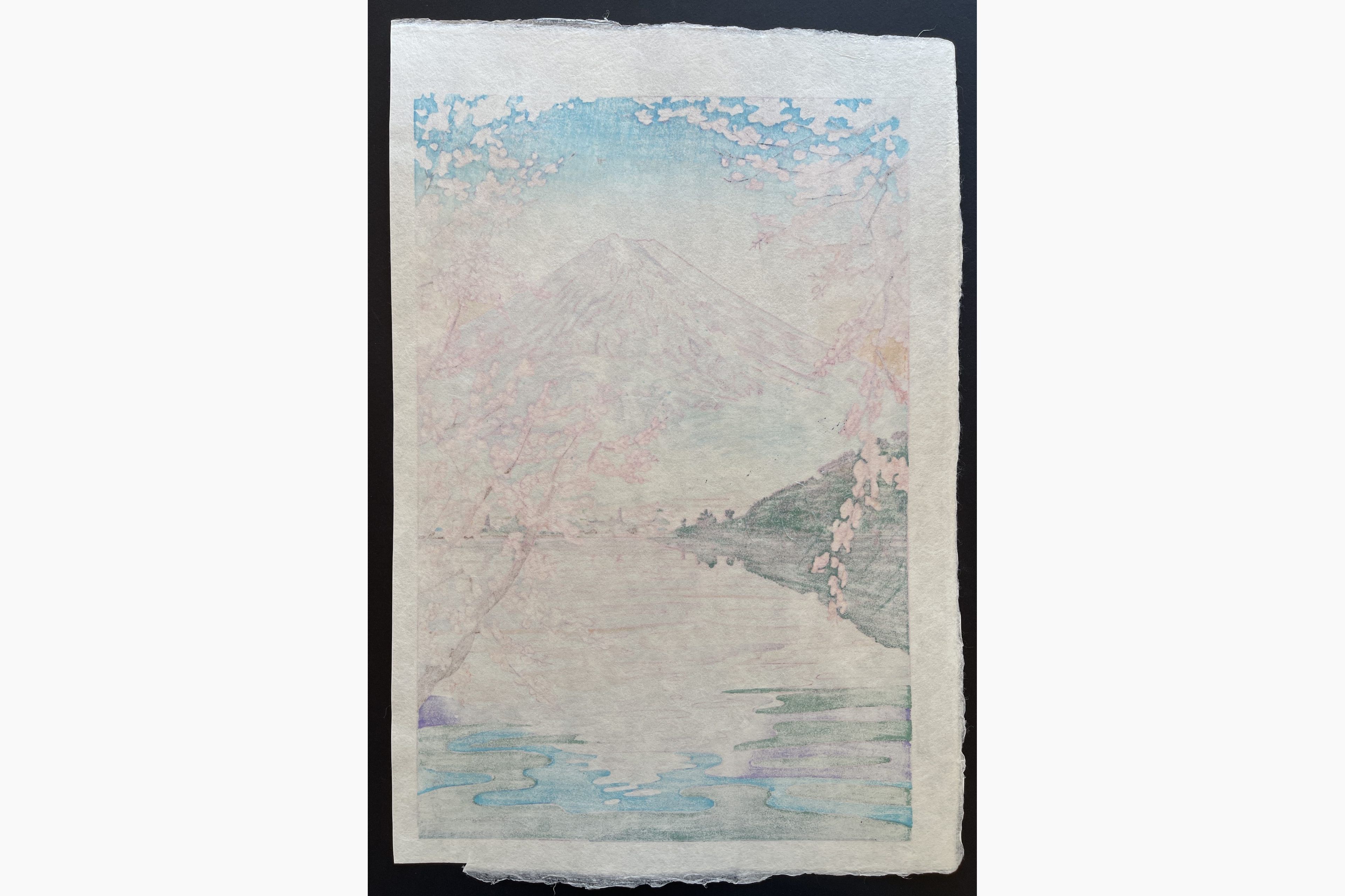 Japanese print - Koichi Okada - Mount Fuji and Lake Kawaguchi