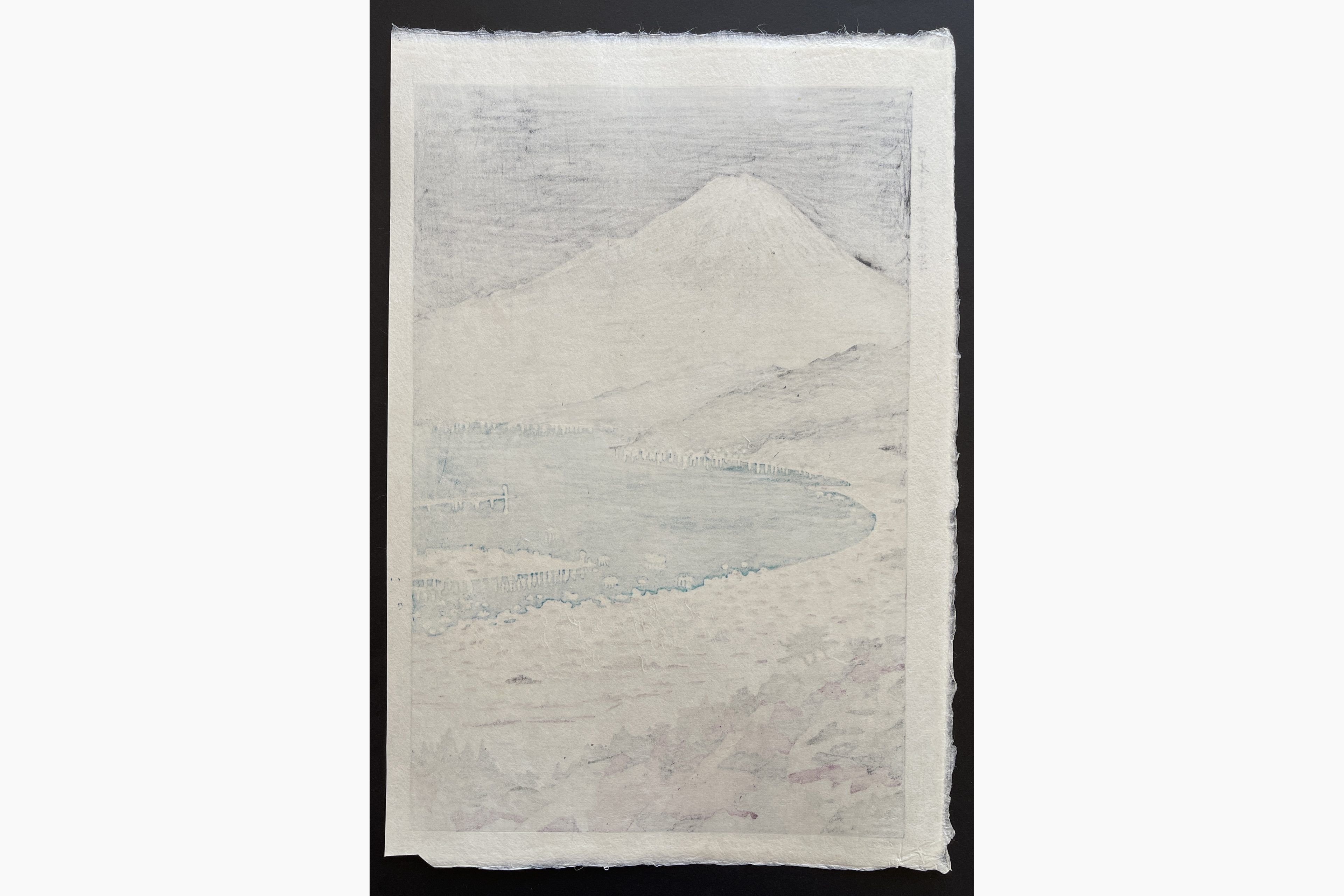 Japanese print - Koichi Okada - Mount Fuji and Nihondaira