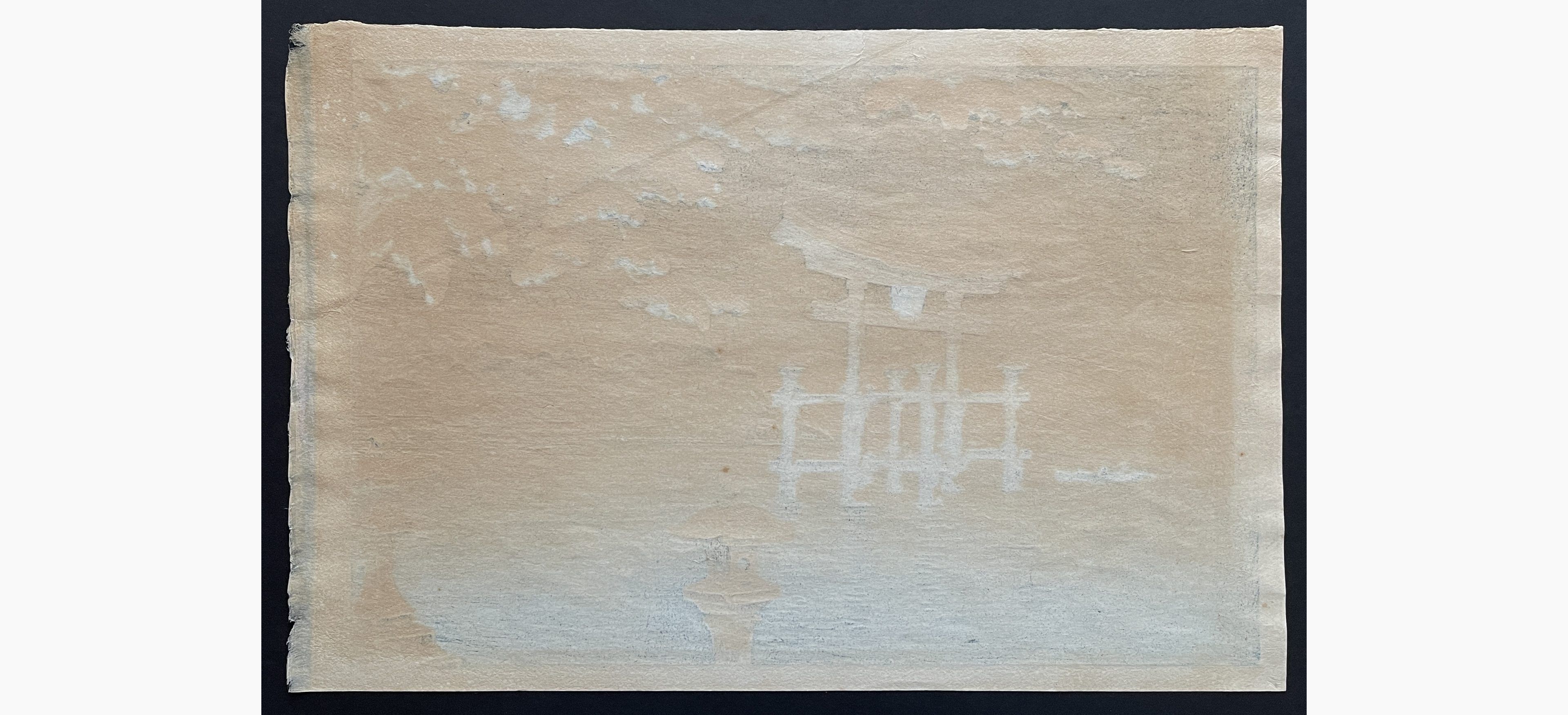 Japanese print - Tsuchiya Koitsu - Snow at Miyajima