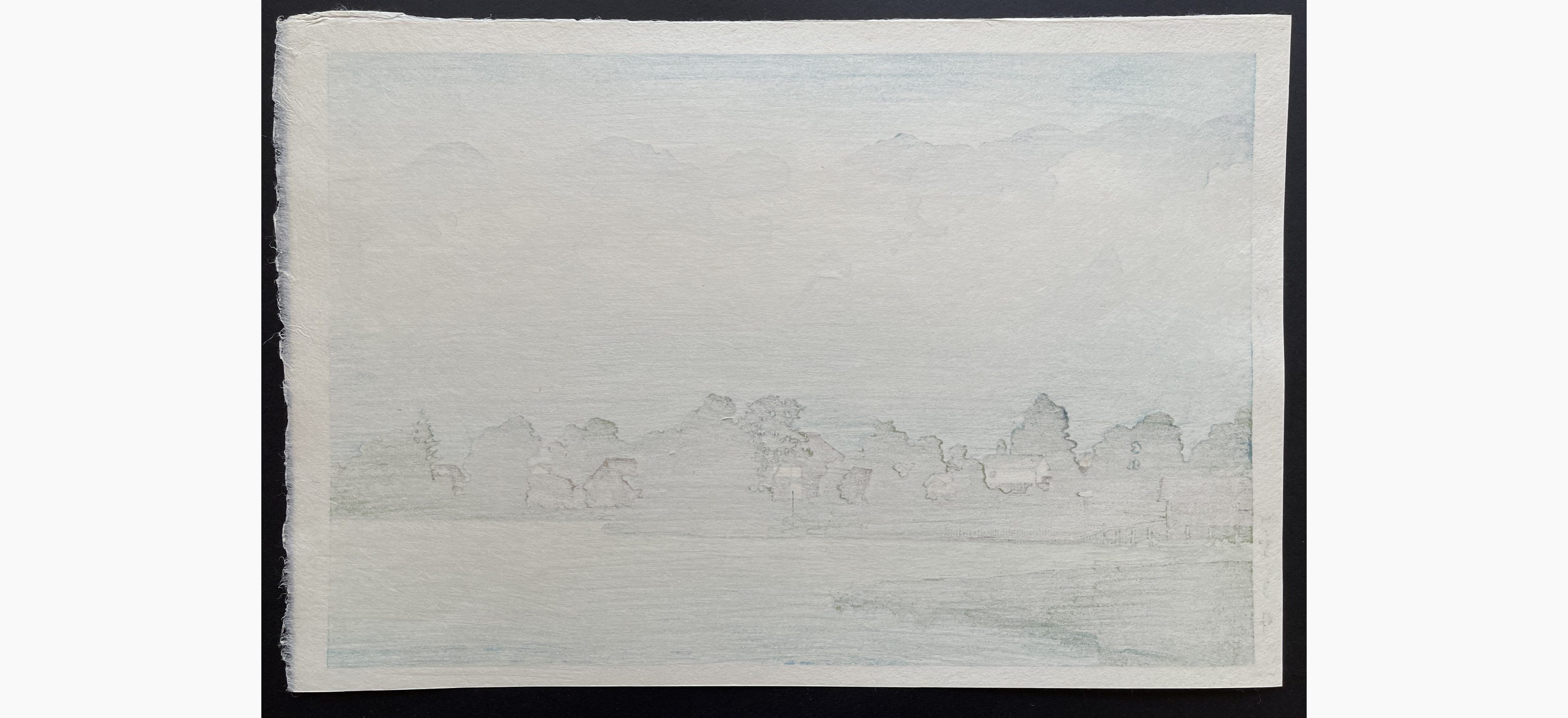 Japanese print - Kawase Hasui - Lake Kizaki, Shinshu