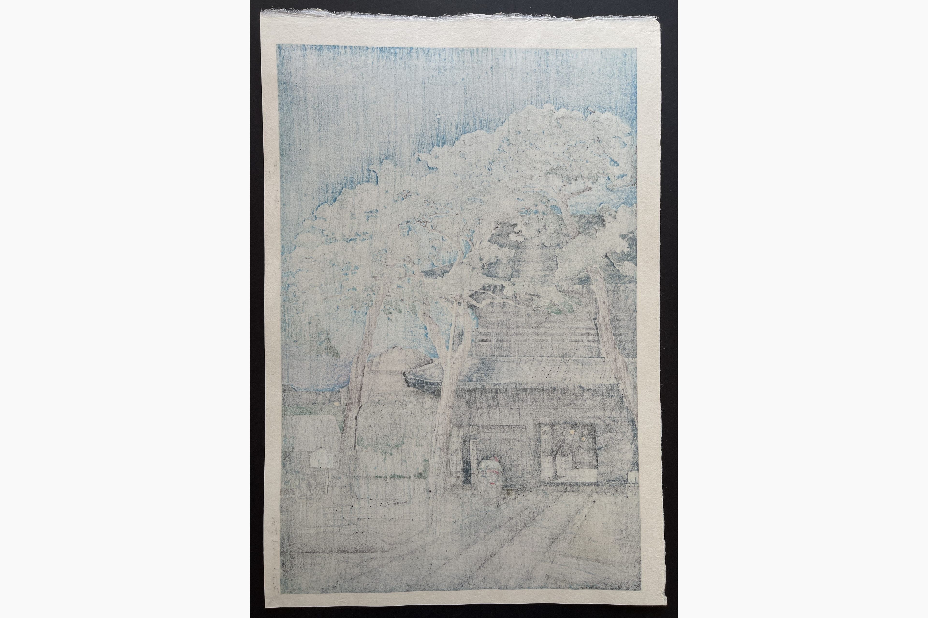 Japanese print - Kawase Hasui - Sengaku Temple