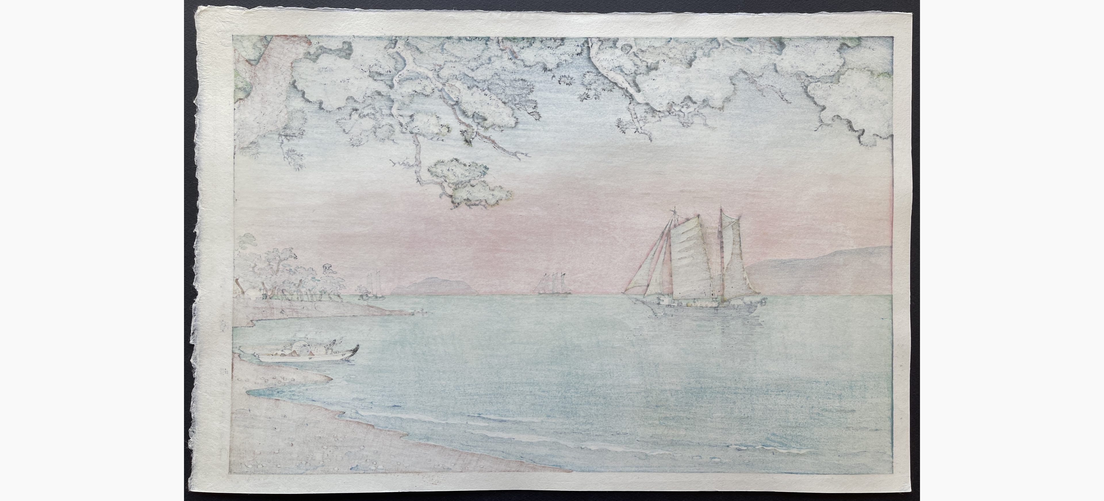 Japanese print - Tsuchiya Koitsu - Maiko Beach