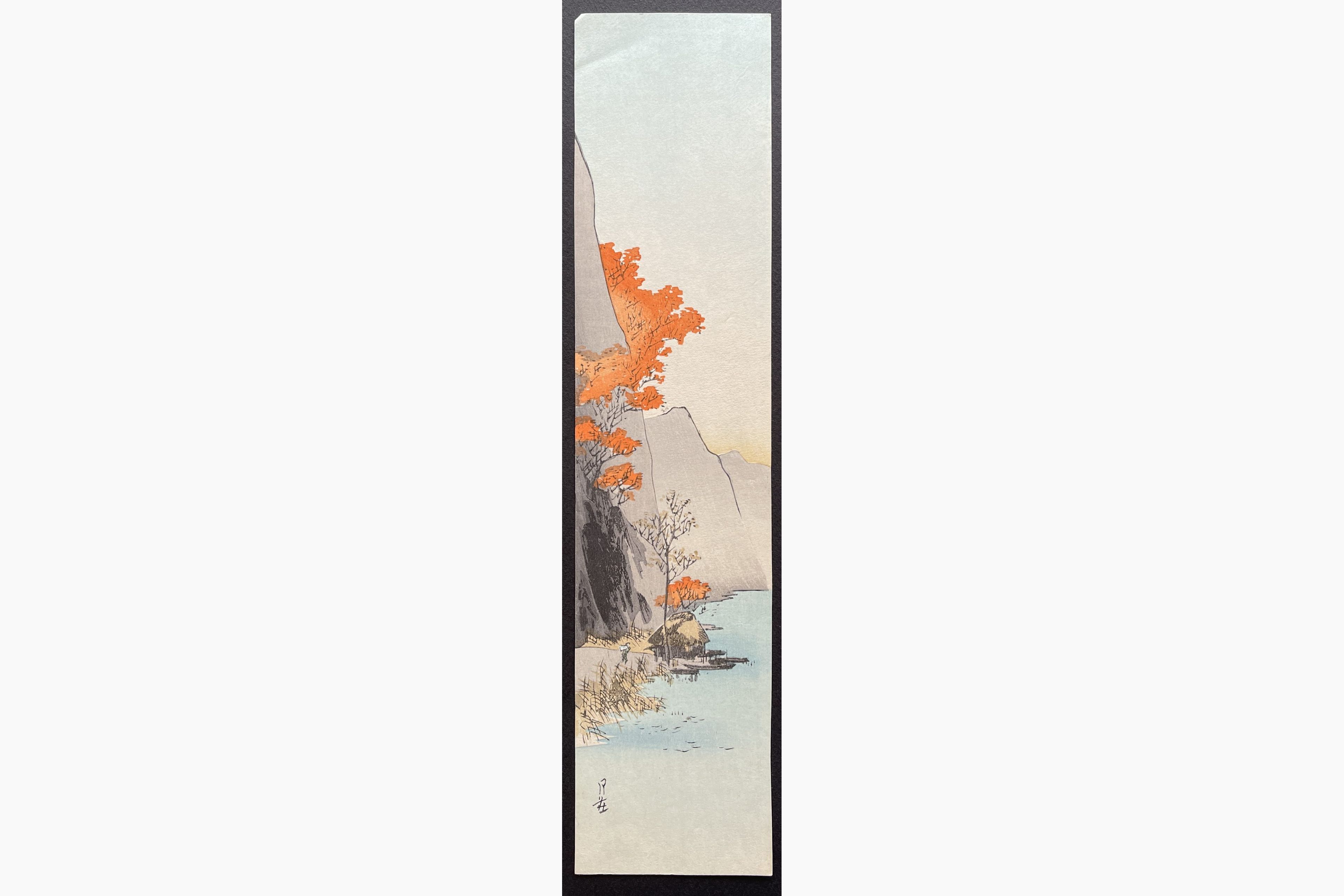Japanese woodblock print - Gesso Yoshimoto - Boathouse