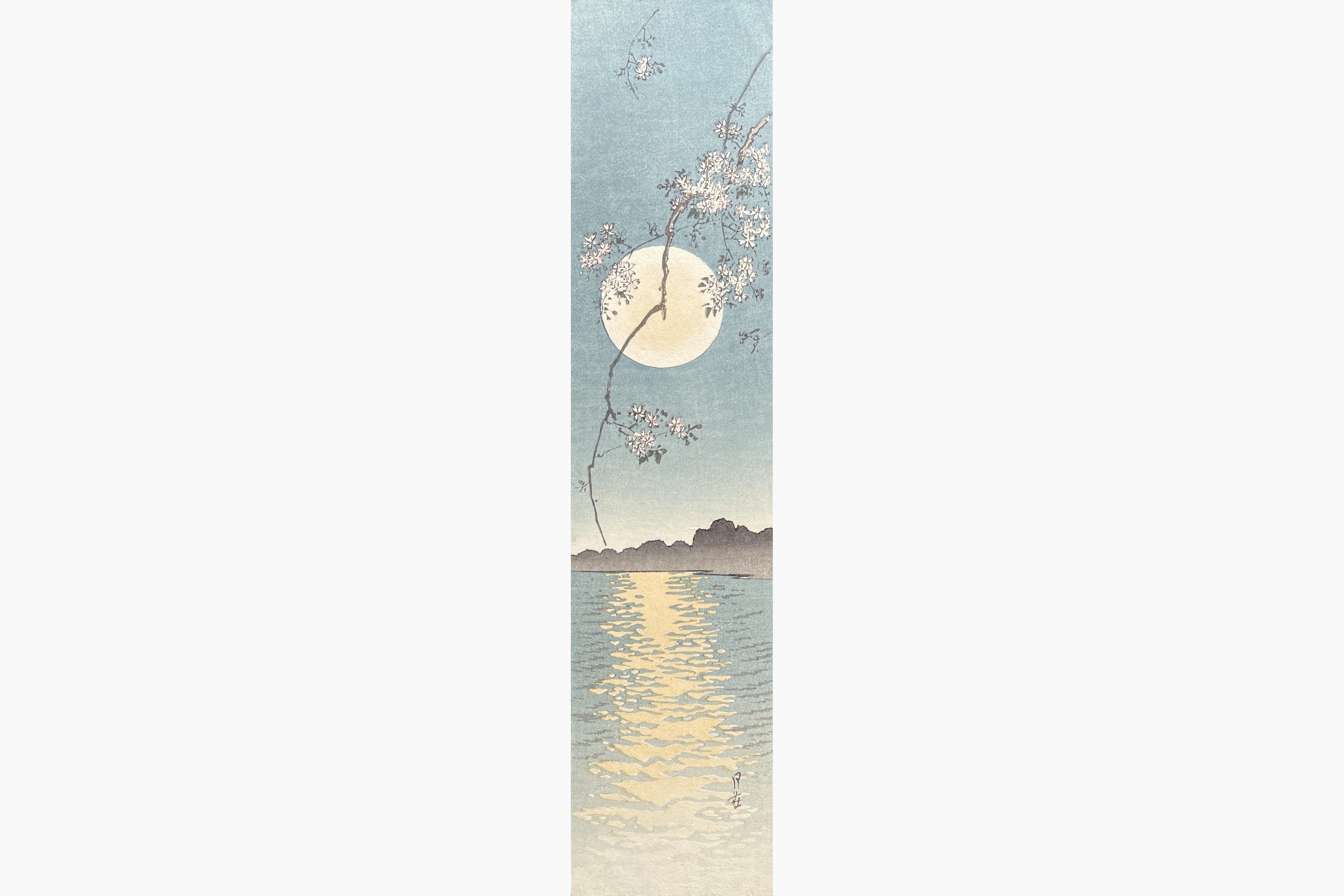 Original woodblock print - Gesso Yoshimoto - Full Moon