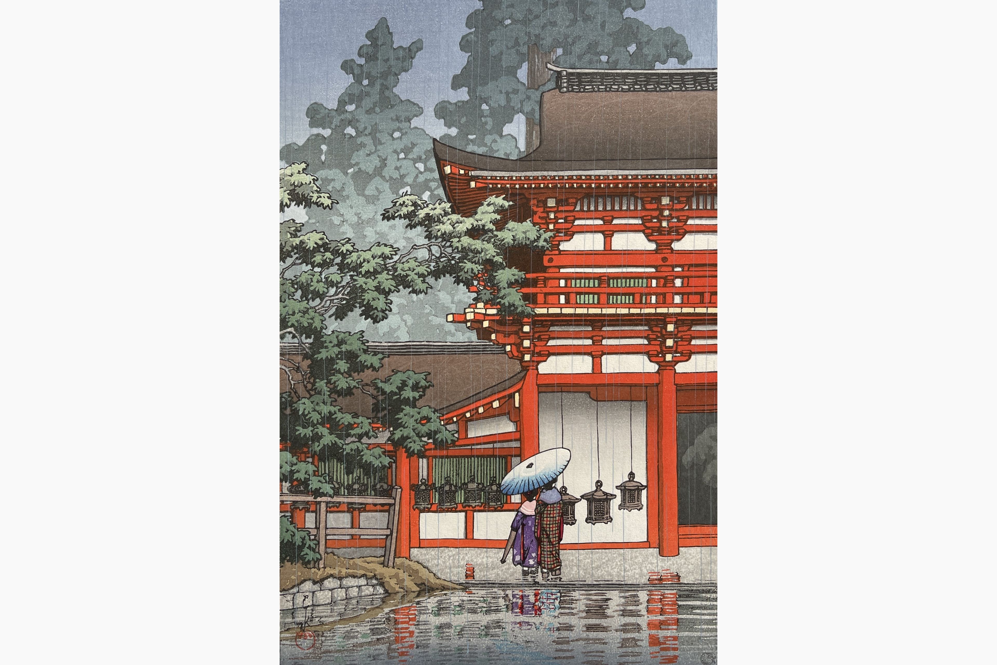 Original woodblock print - Kawase Hasui - Kasuga Shrine, Nara