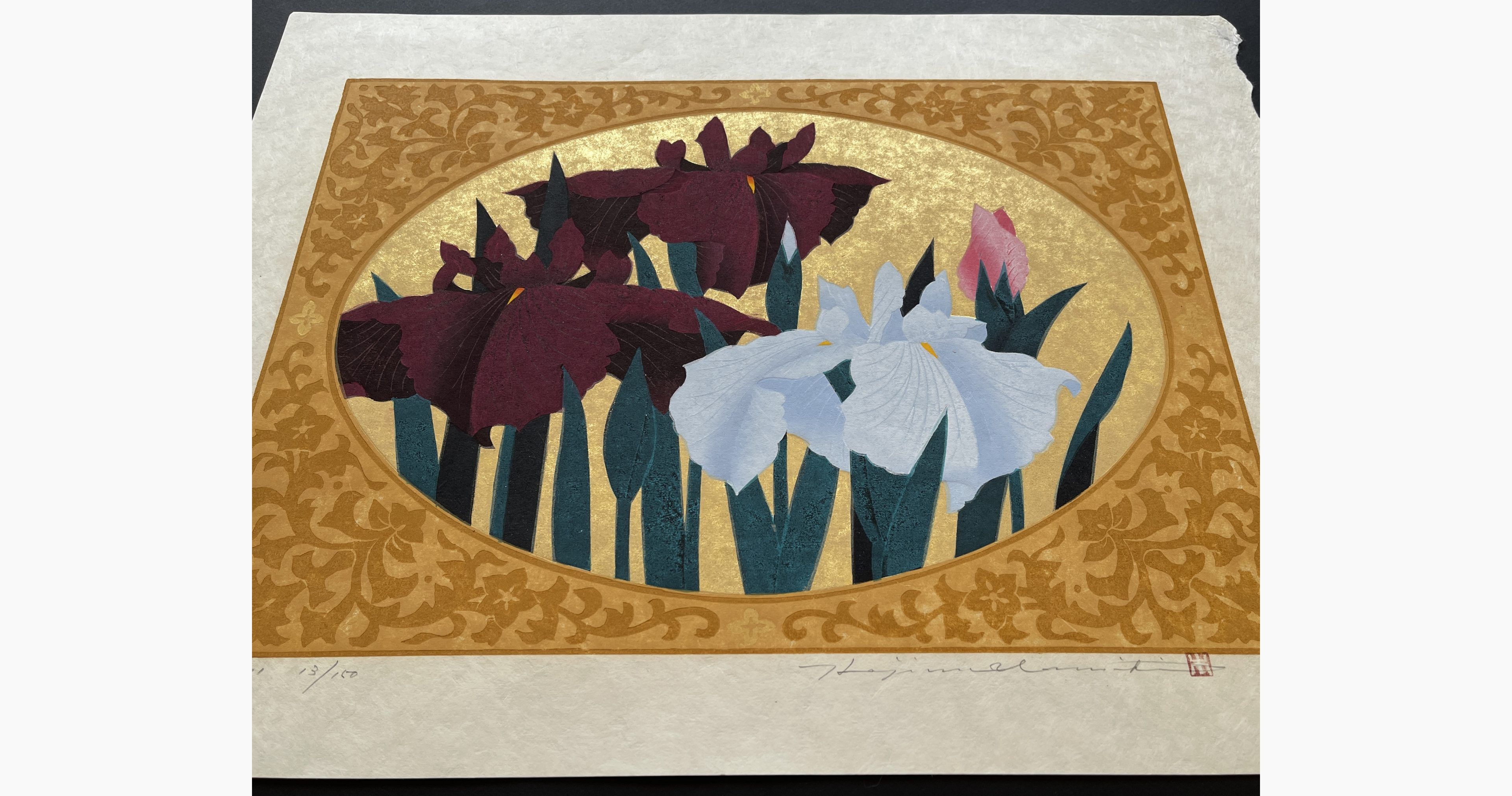 Japanese print - Hajime Namiki - Iris 71