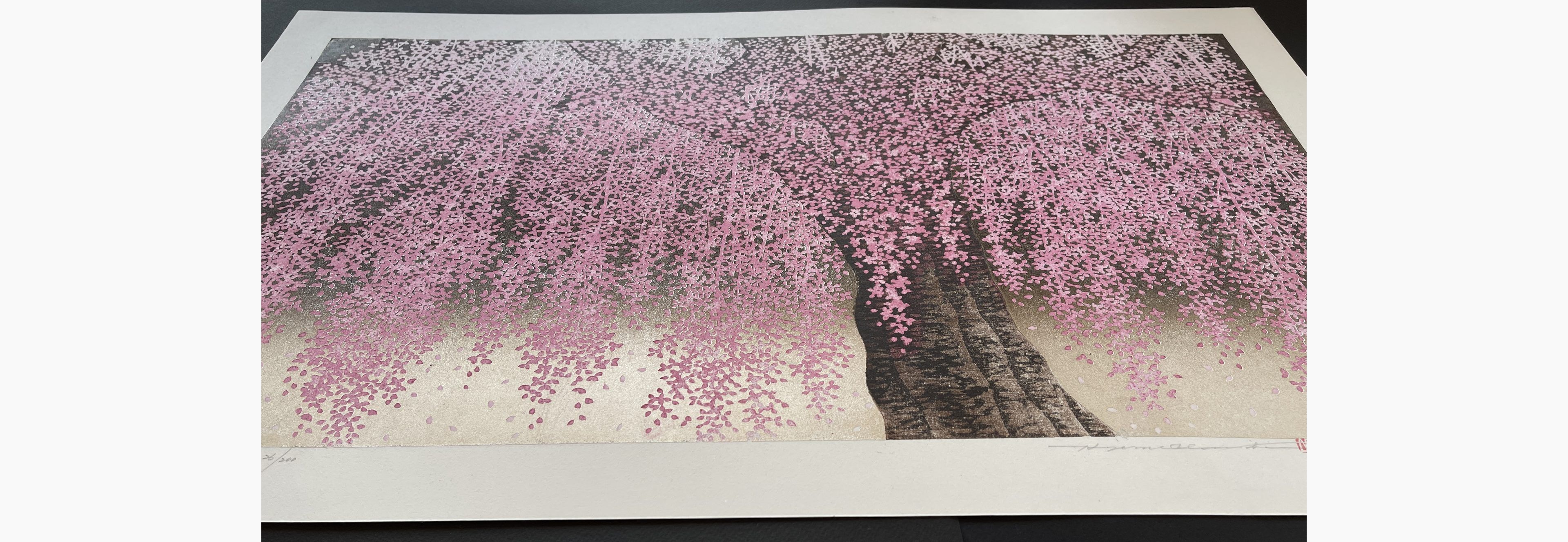 Japanese print - Hajime Namiki - Weeping Cherry 30